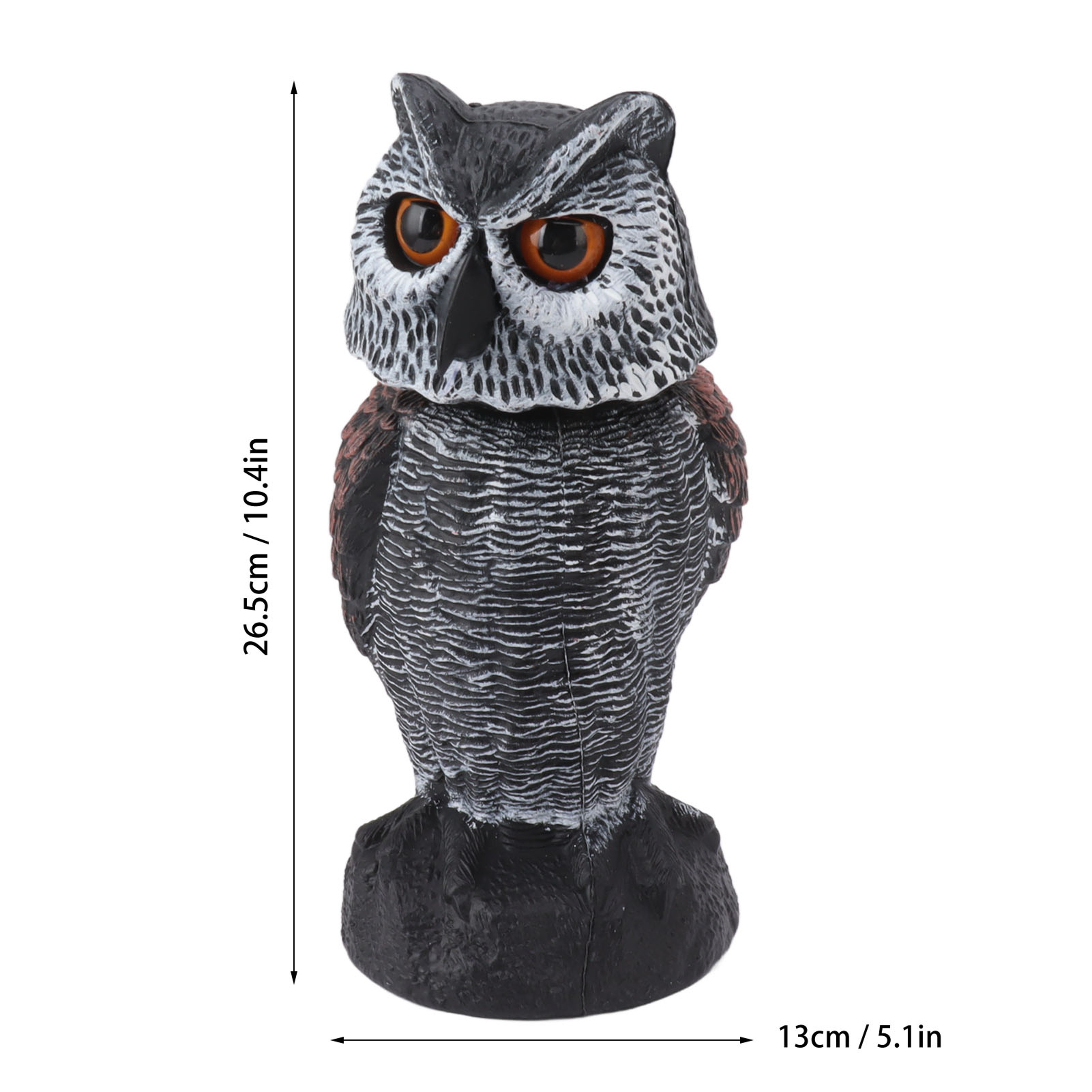 Owl Decoy to Scare Birds, Plastic Shake Head Owl Decoy, Fake Owl Garden Decoration to Scare Birds Away – view 5