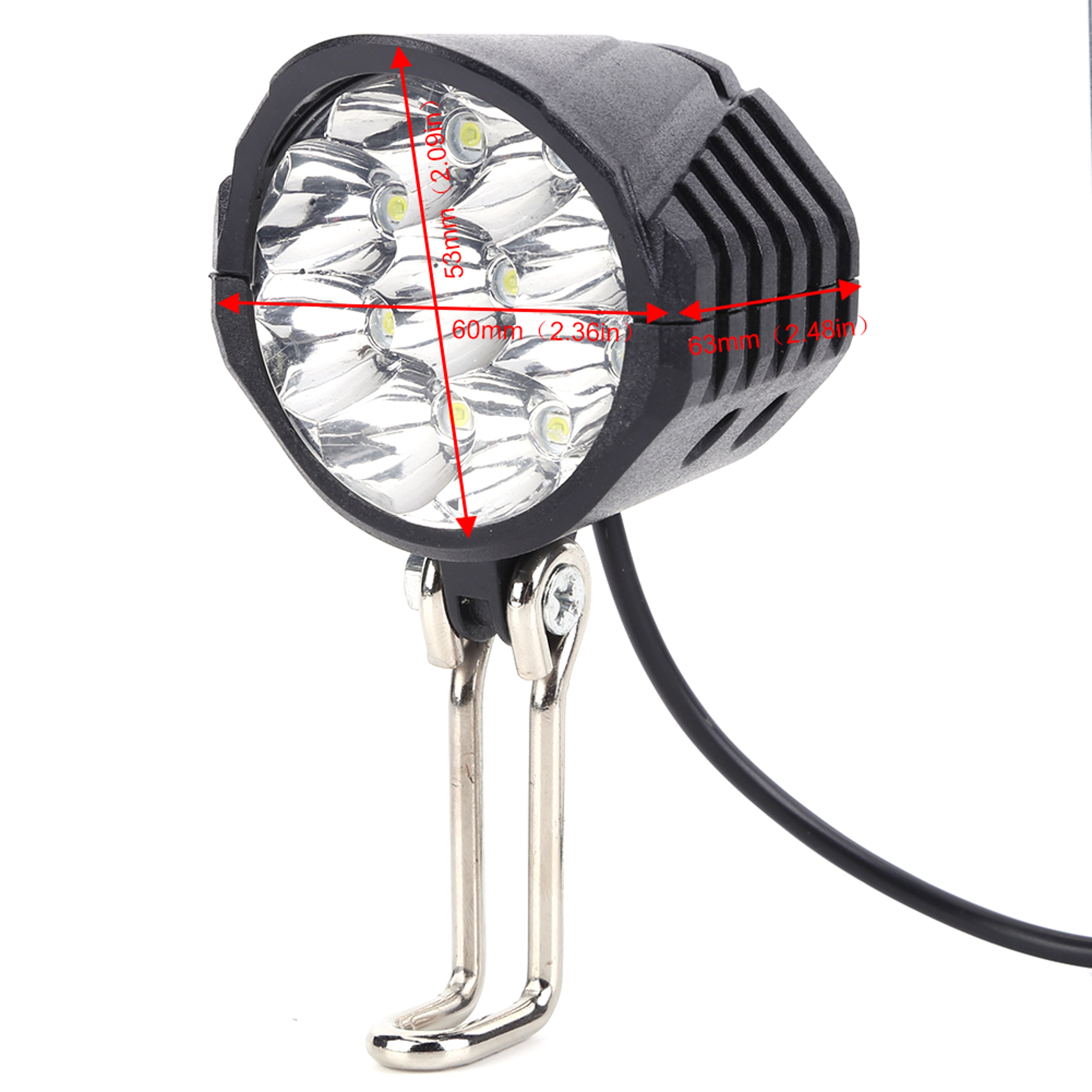 EBike Horn Light Headlight With Horn And Light Switch For Electric Scooter Bicycle Safety 4