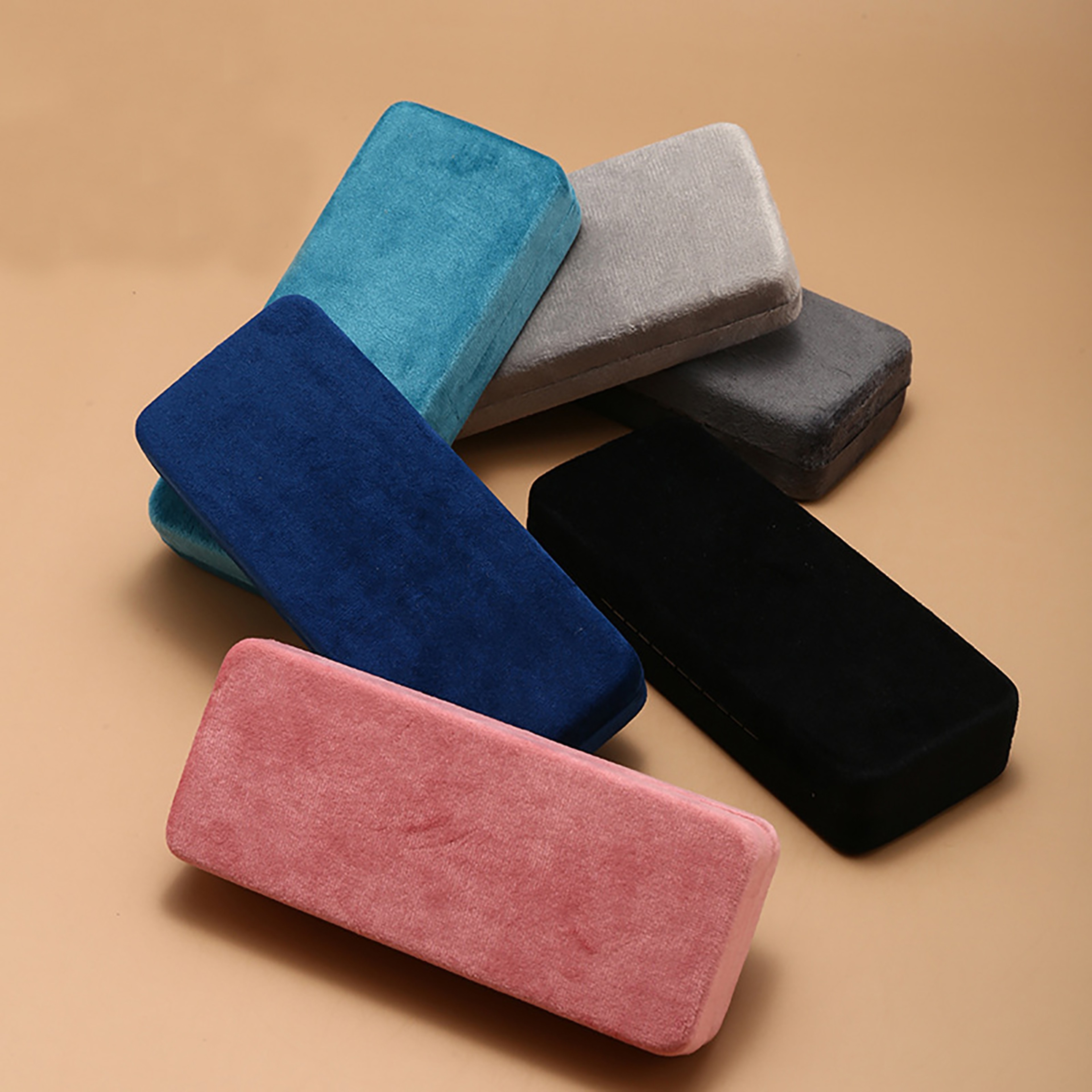 Velvet Leather Glasses Case Eyeglass Case Portable Sunglasses Storage Box For Men And Women Retro E 0