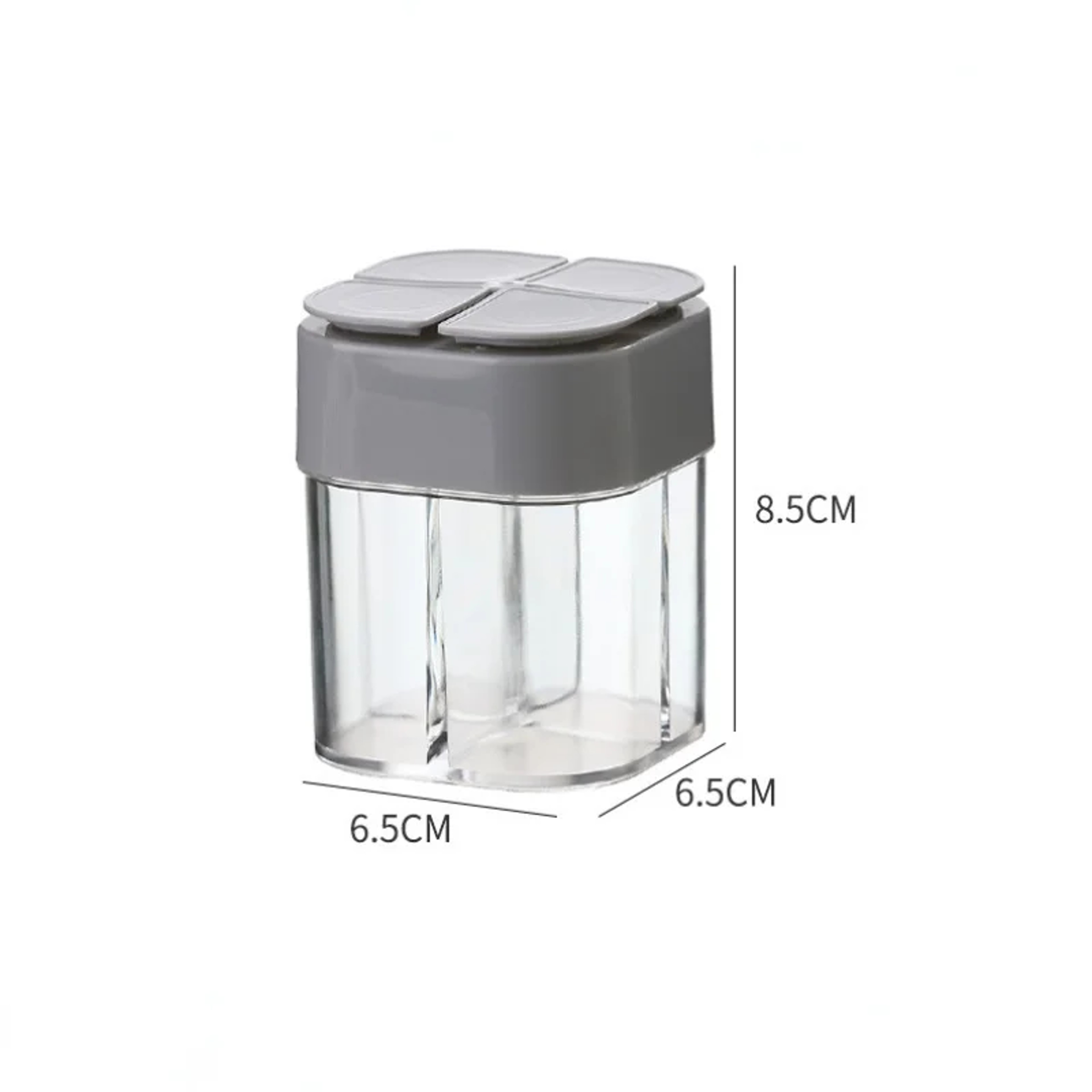 Camping Seasoning Jar with Lid, Transparent Spice Dispenser, Compartment Outdoor Cooking Shaker for BBQ – view 6