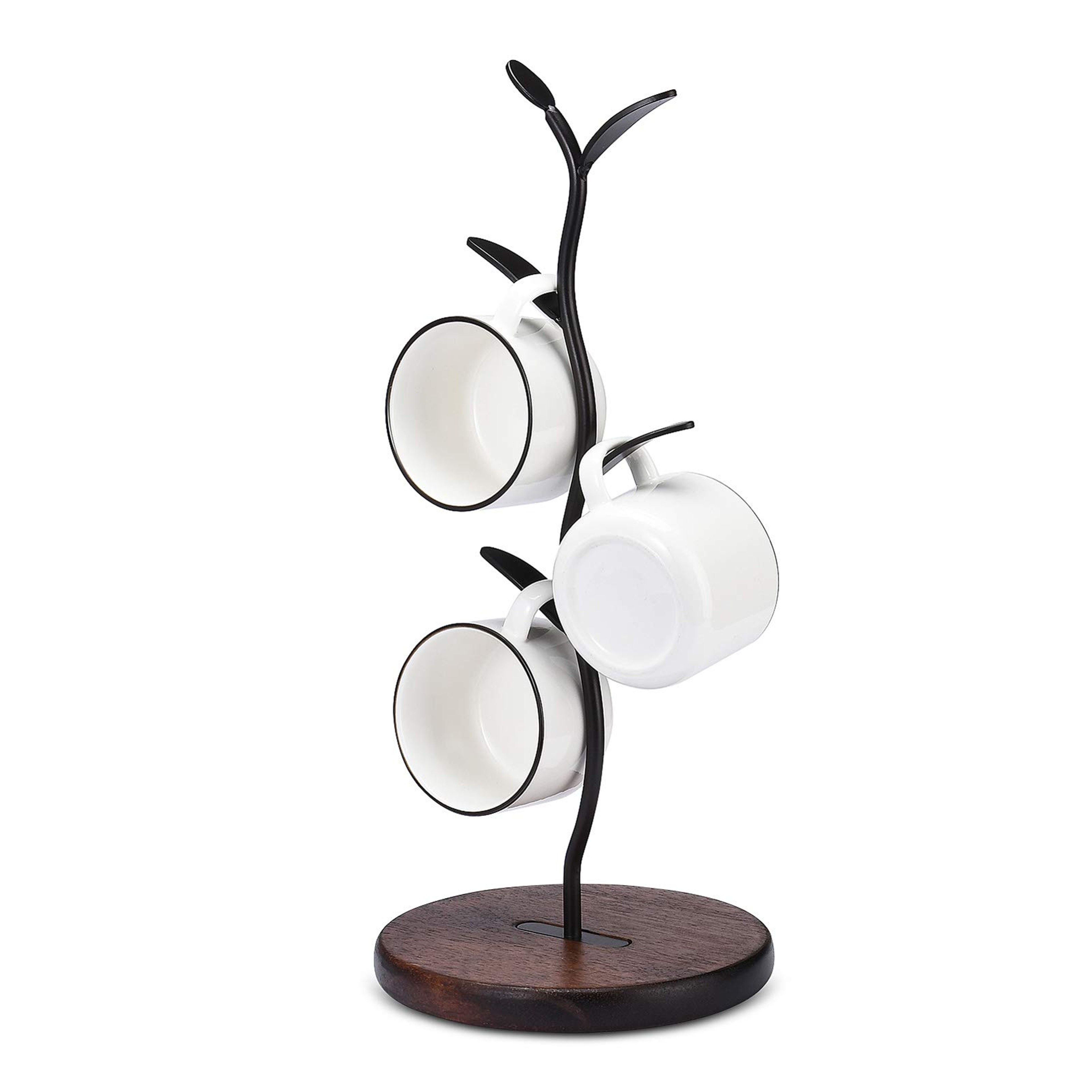 Kitchen Counter Organizer, Black Countertop Mug Tree Stand, Coffee Cup Display Storage Rack – view 7