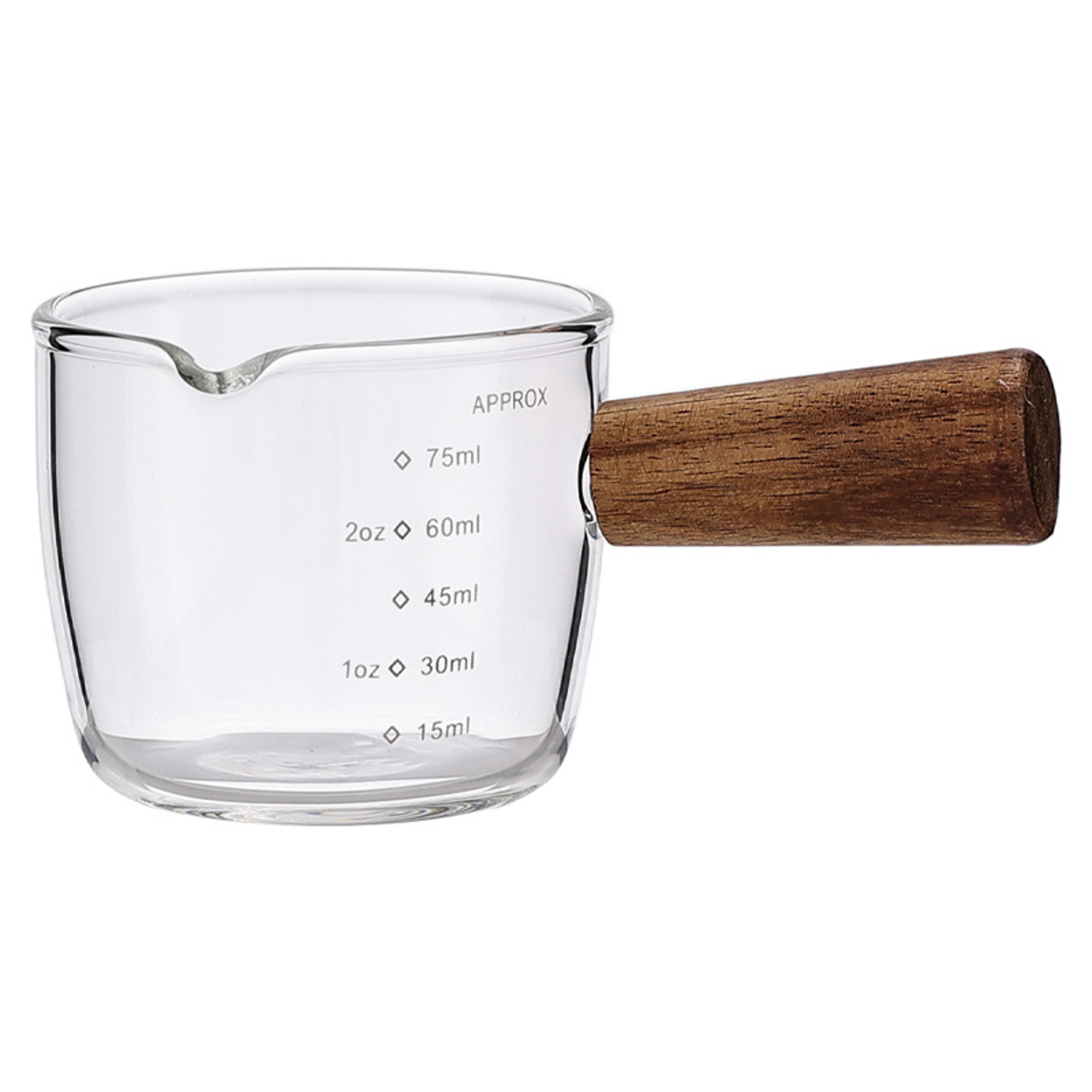 Italian Glass Espresso Cup With Extraction Measuring Cup Marked Milk Jug Westernstyle Sauce Ladle 5