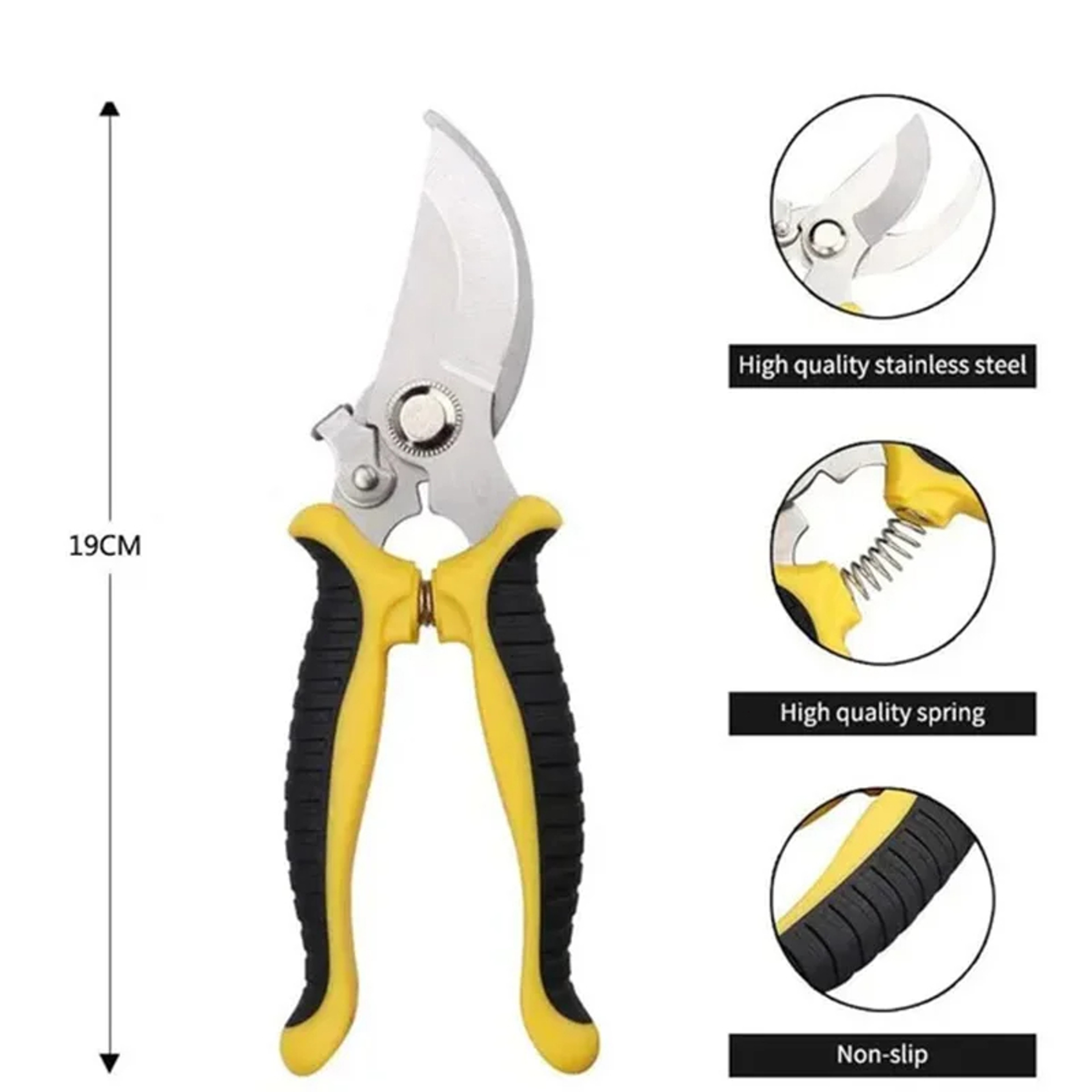 Multifunctional Fruit Scissors with Bird Beak Shape Stainless Steel Blade for Branch Pruning – view 6