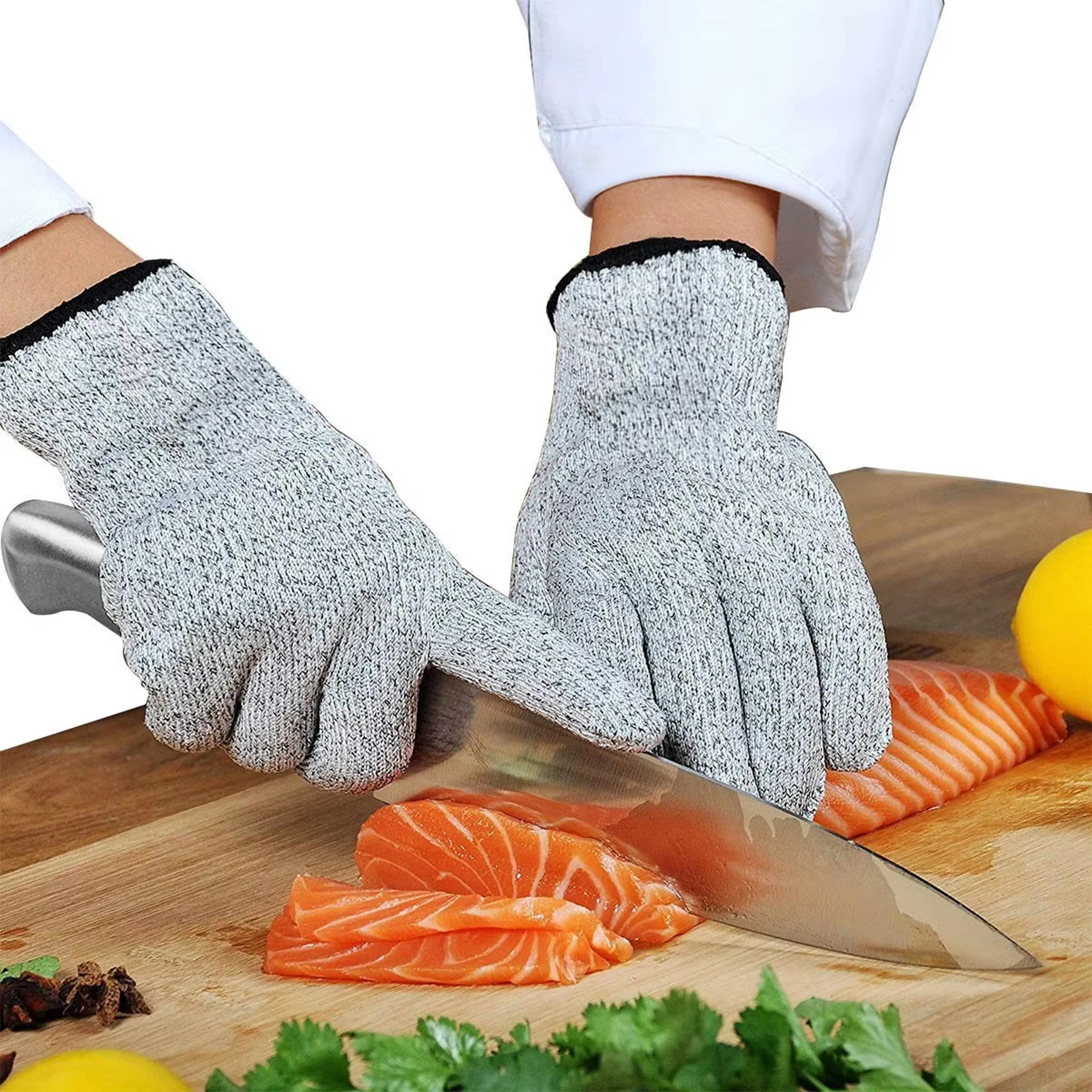 AntiCut Gloves For Kitchen Work Stainless Steel Wire Safety Protective Cutting Resistant Butcher Me 0