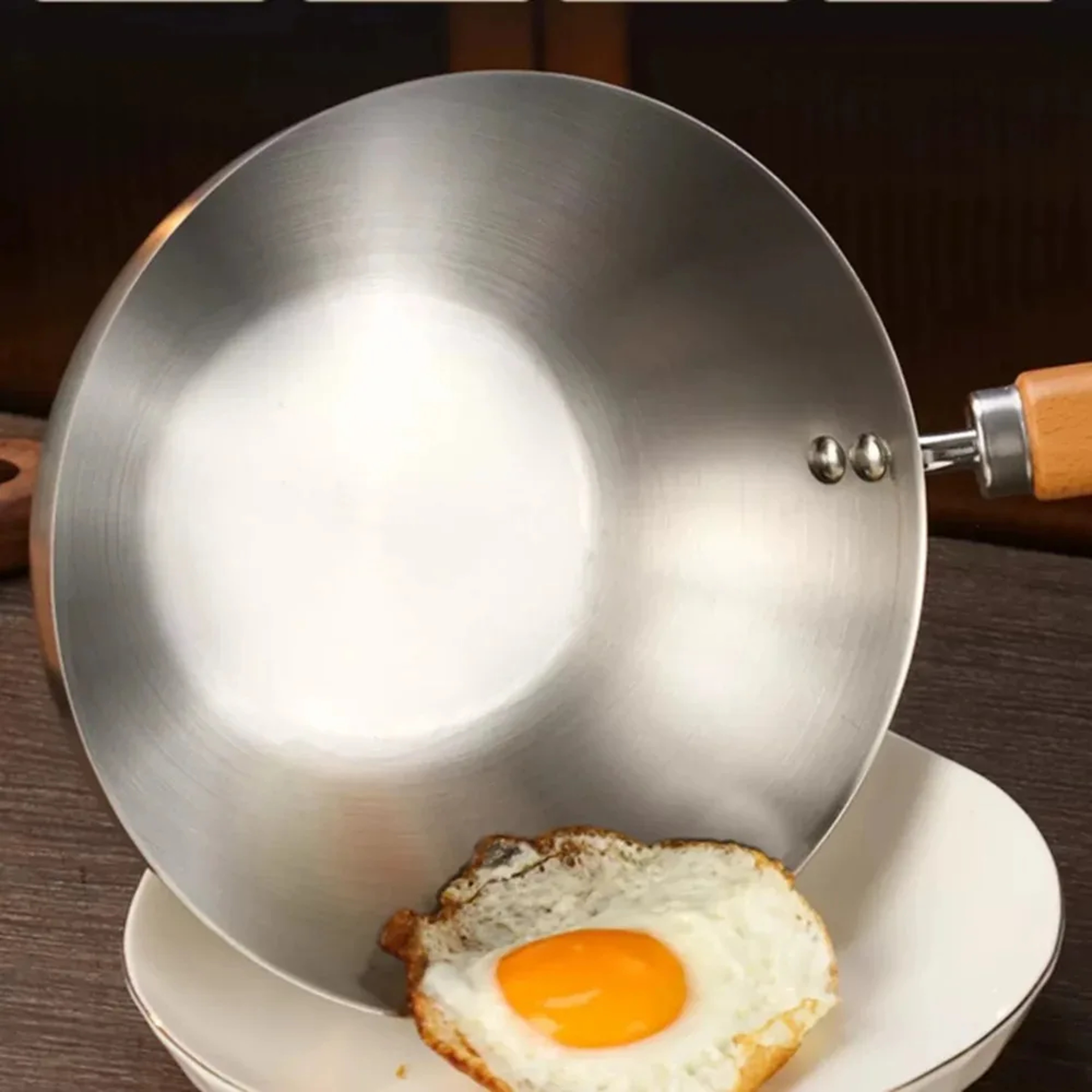 Small Wok Frying Pan, Stainless Steel Non-Stick Skillet for Home Kitchen Use, Induction Cooker, Gas Stove – view 4