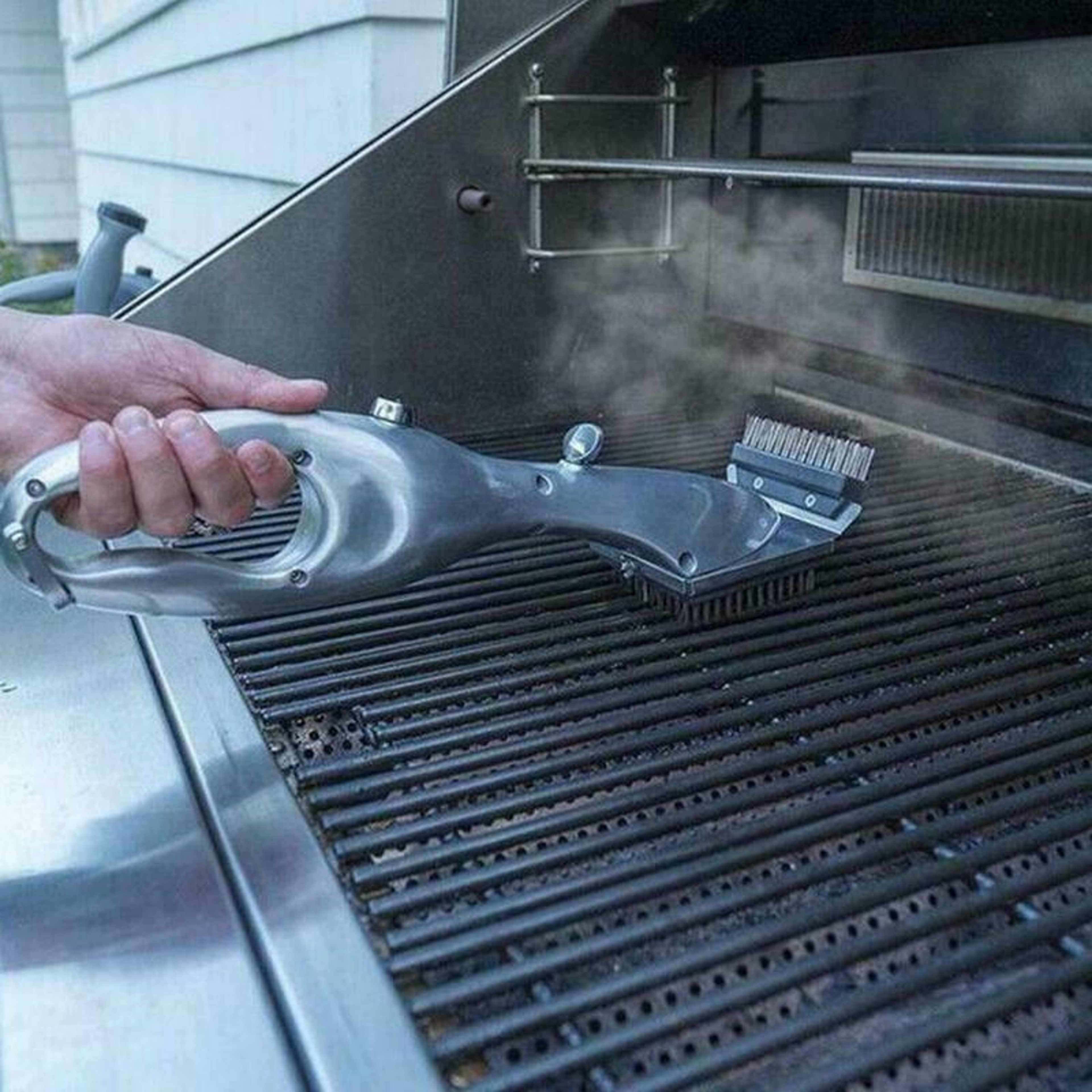 BBQ Grill Outdoor Steam Cleaning Brushes Barbecue Cleaner Charcoal Scraper Gas Accessories 2