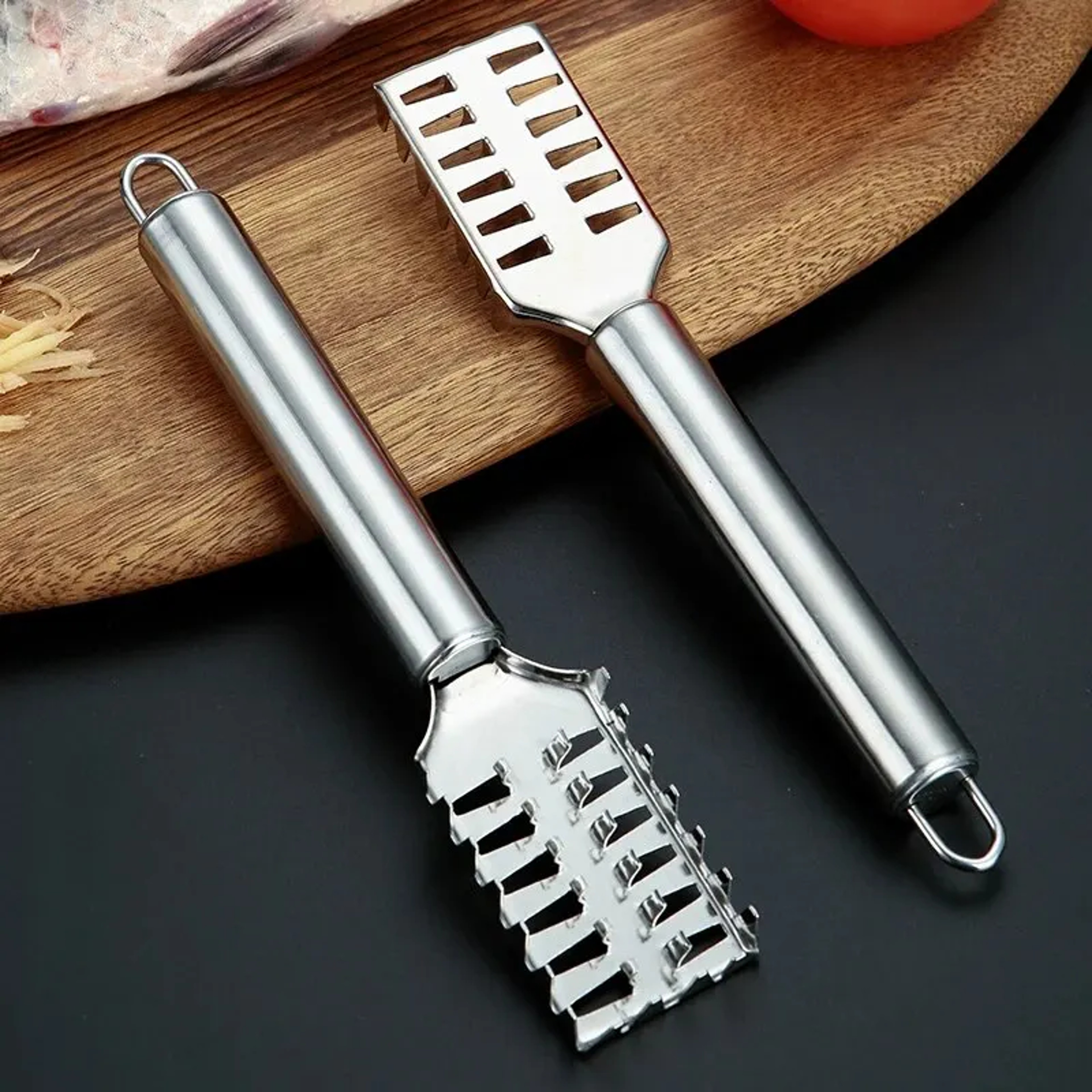 Stainless Steel Fish Scale Knife with Sawtooth Edge, Kitchen Fish Cleaning Tool for Boning Filleting – view 2