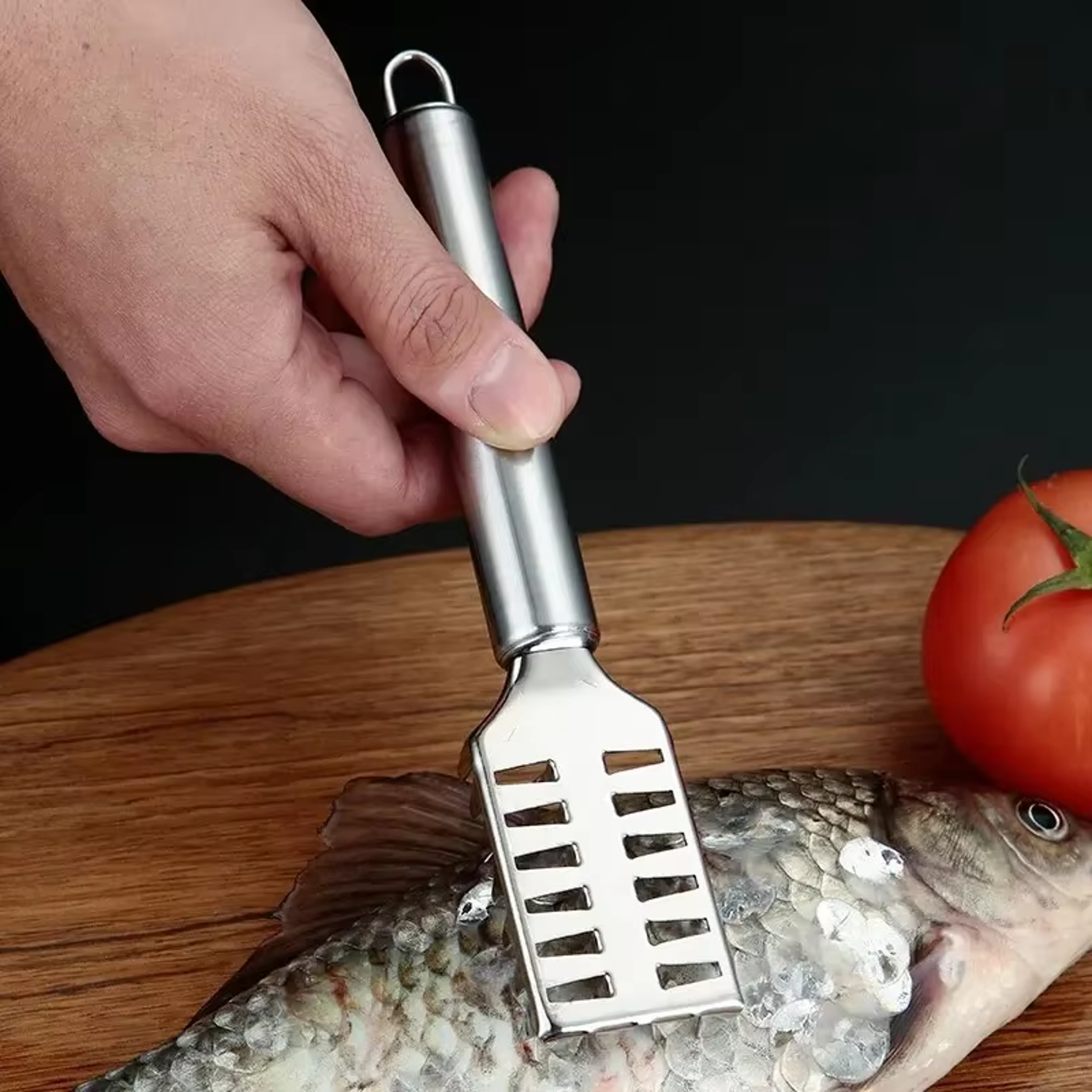 Stainless Steel Fish Scale Knife with Sawtooth Edge, Kitchen Fish Cleaning Tool for Boning Filleting – view 7