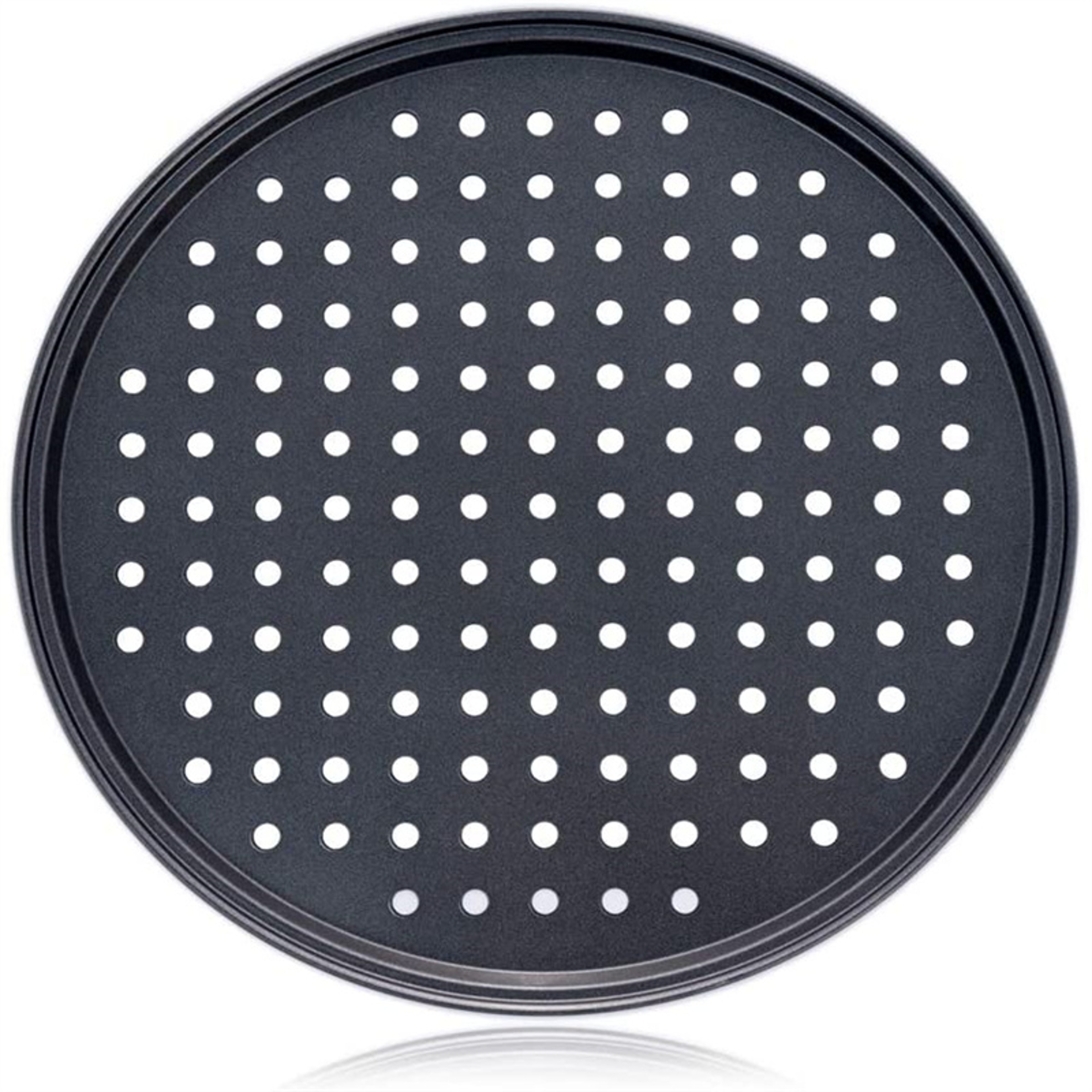 Nonstick Carbon Steel Pizza Crisper Tray, Round Deep Dish Plate, Bakewave Mould for Oven Kitchen – view 7