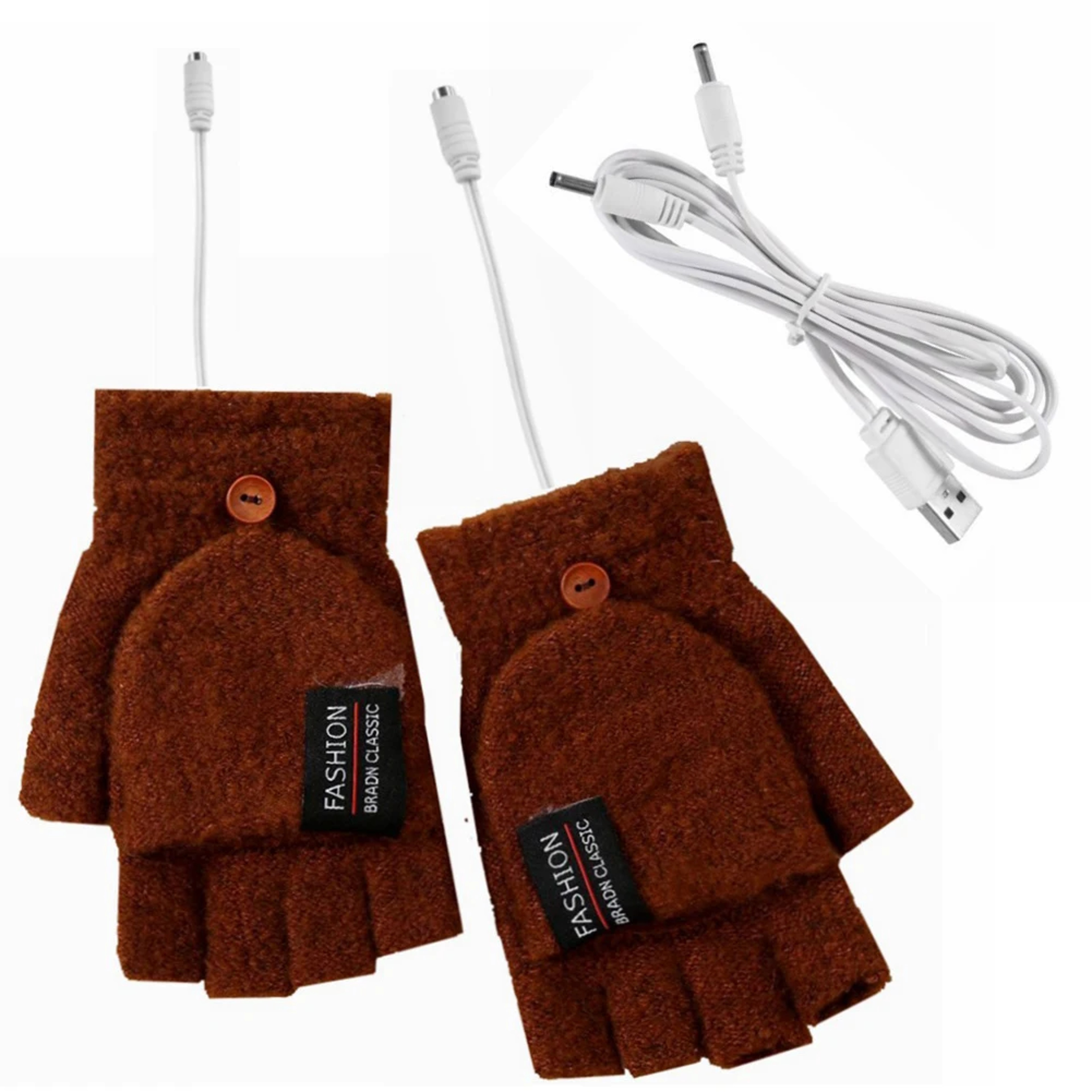 Rechargeable USB Electric Heated Gloves Hand Warmers Mittens For Winter Sports Skiing Heater Laptop 4