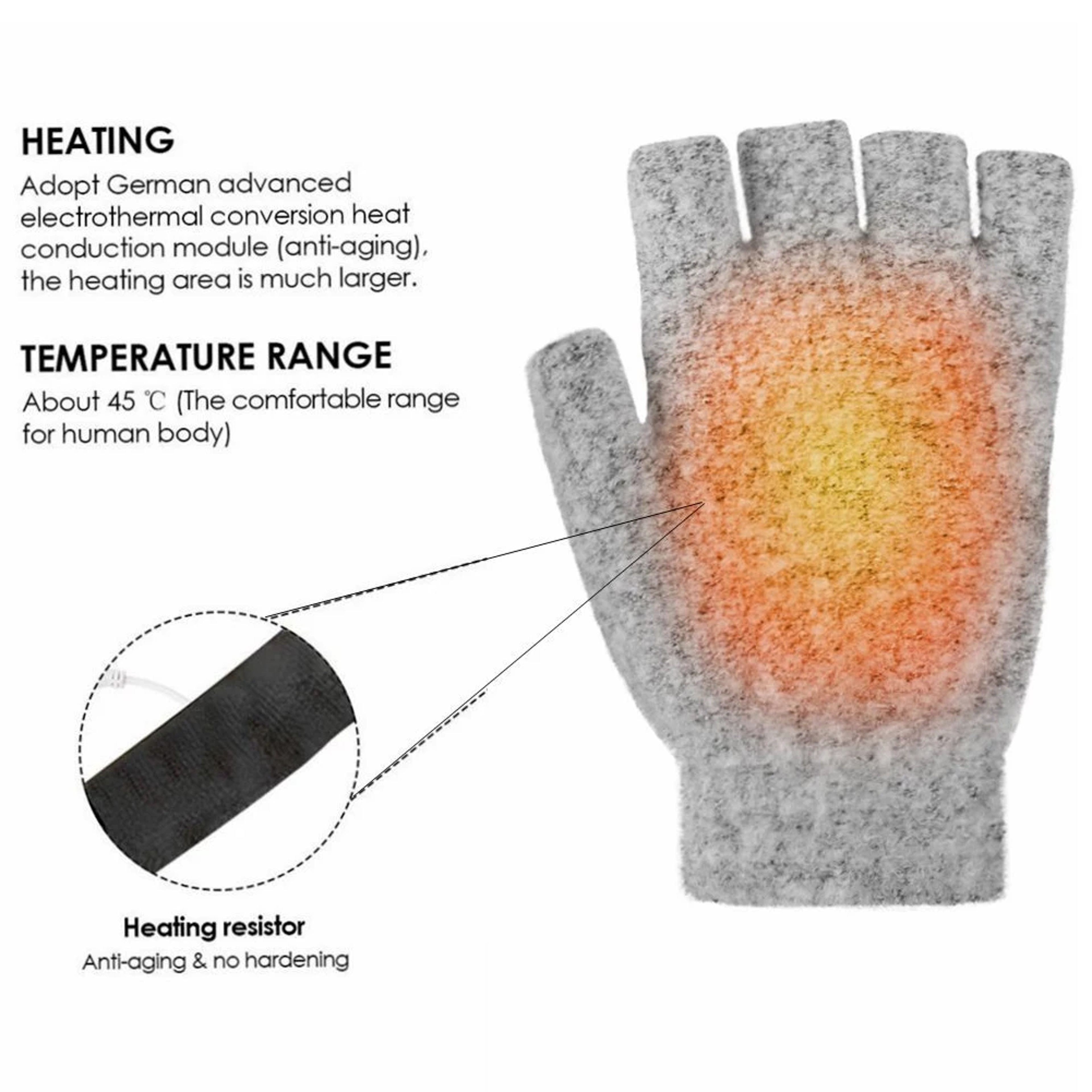 Rechargeable USB Electric Heated Gloves Hand Warmers Mittens For Winter Sports Skiing Heater Laptop 0