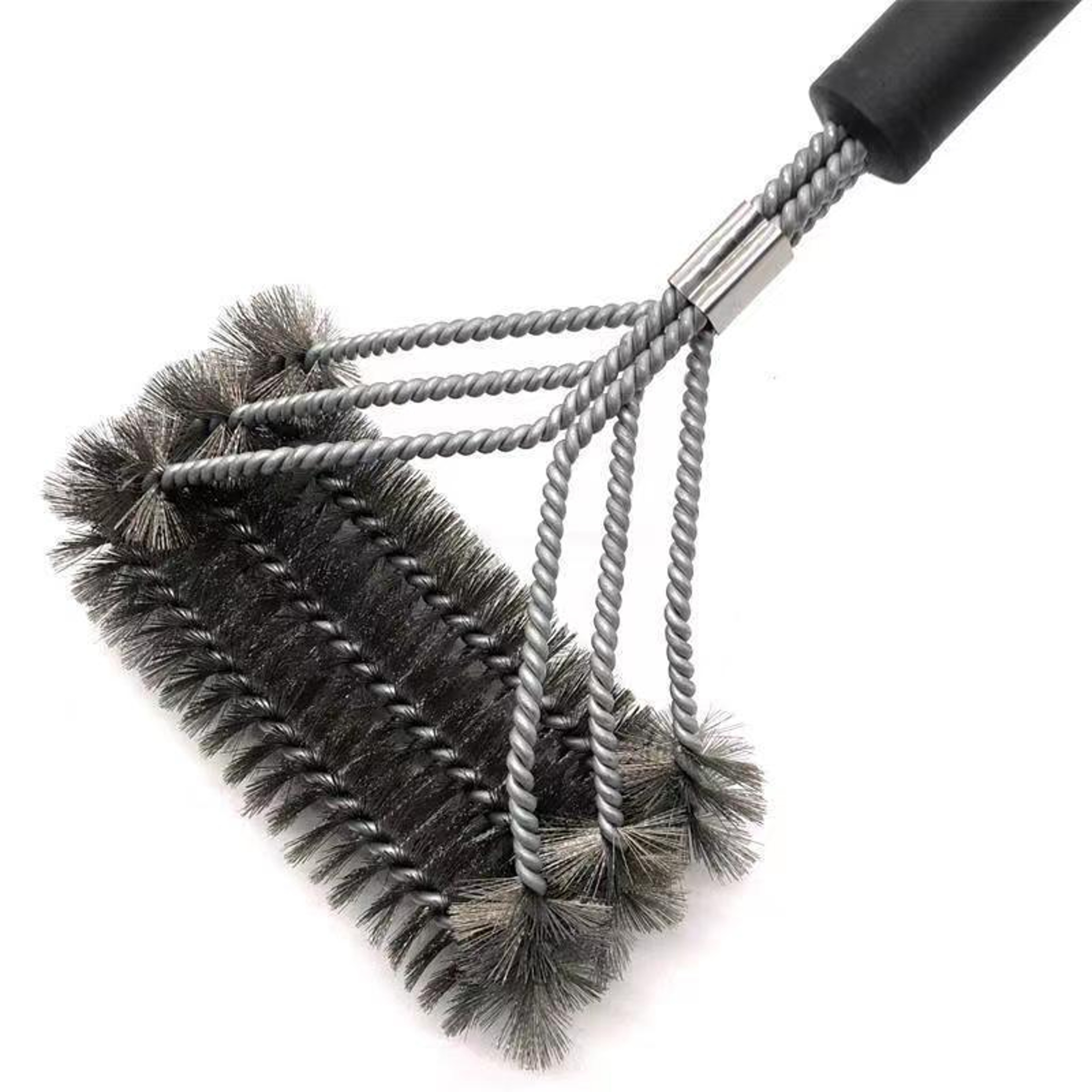 Safe Grill Brush Bristle Free BBQ Grill Brush Rust Resistant Stainless Steel Barbecue Cleaner 4