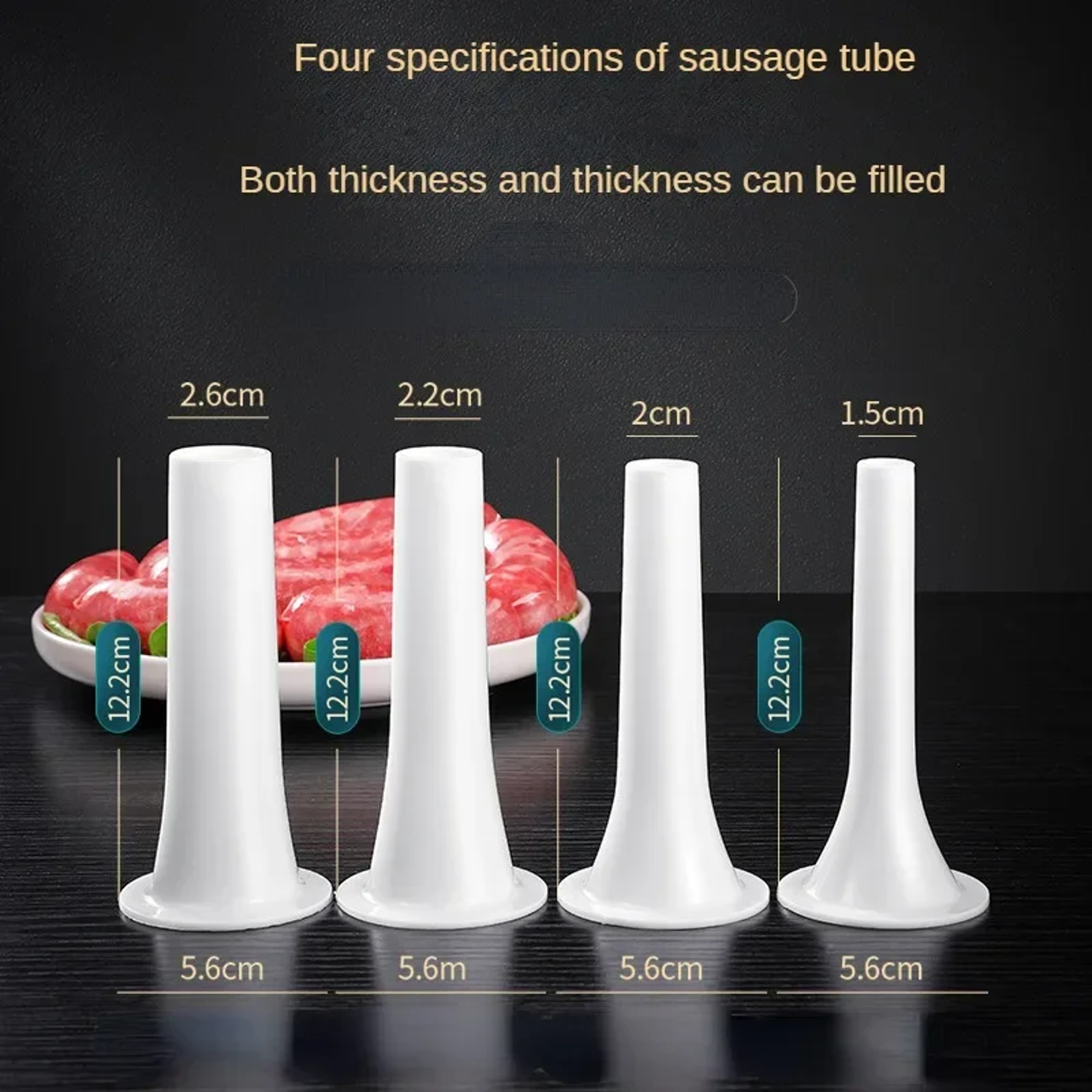 Stainless Steel Sausage Stuffer Jerky Gun Manual Meat Syringe Homemade Sausage Tool Small Sausage F
