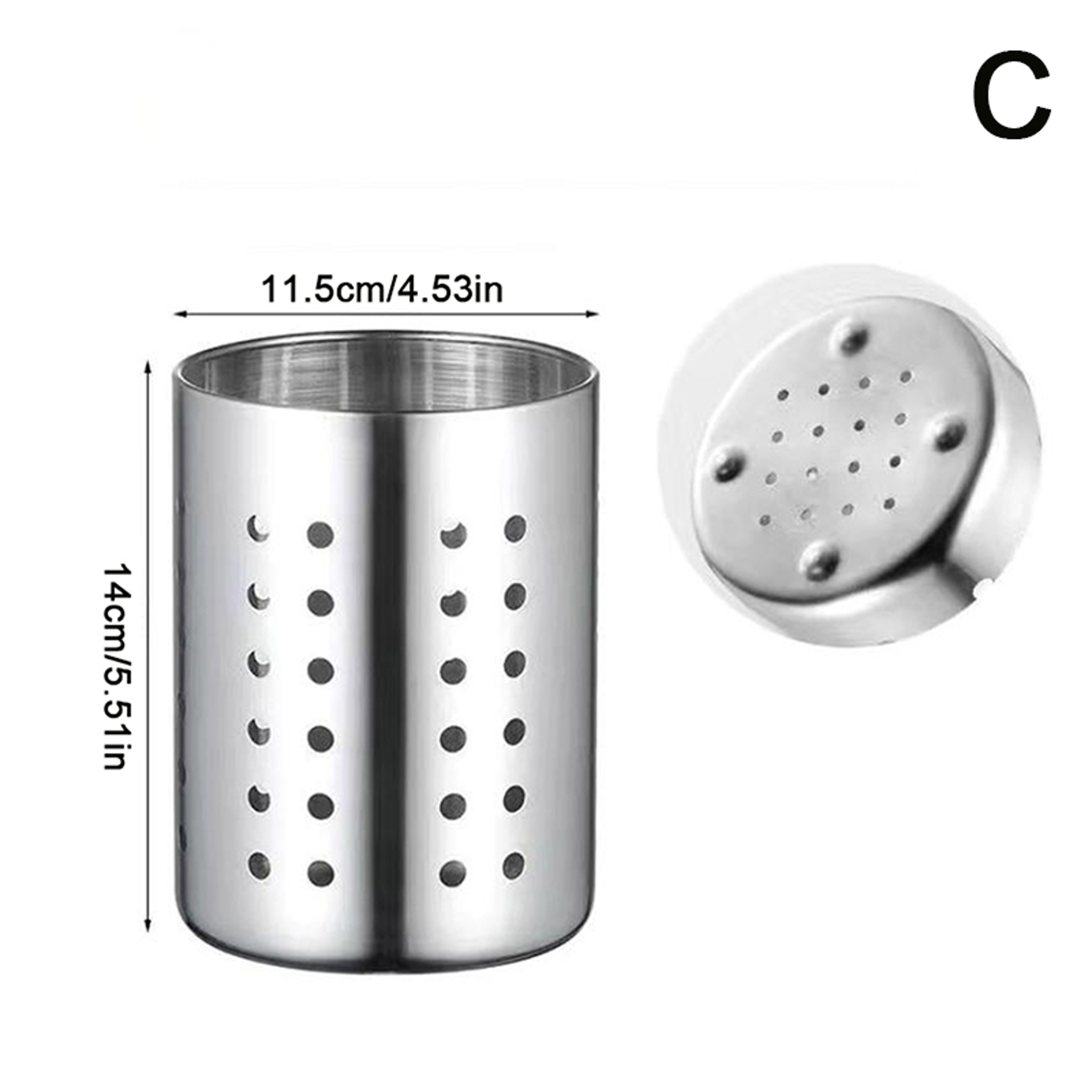 Kitchen Storage Basket, Stainless Steel Cutlery Organizer, Spoon Fork Holder – view 9