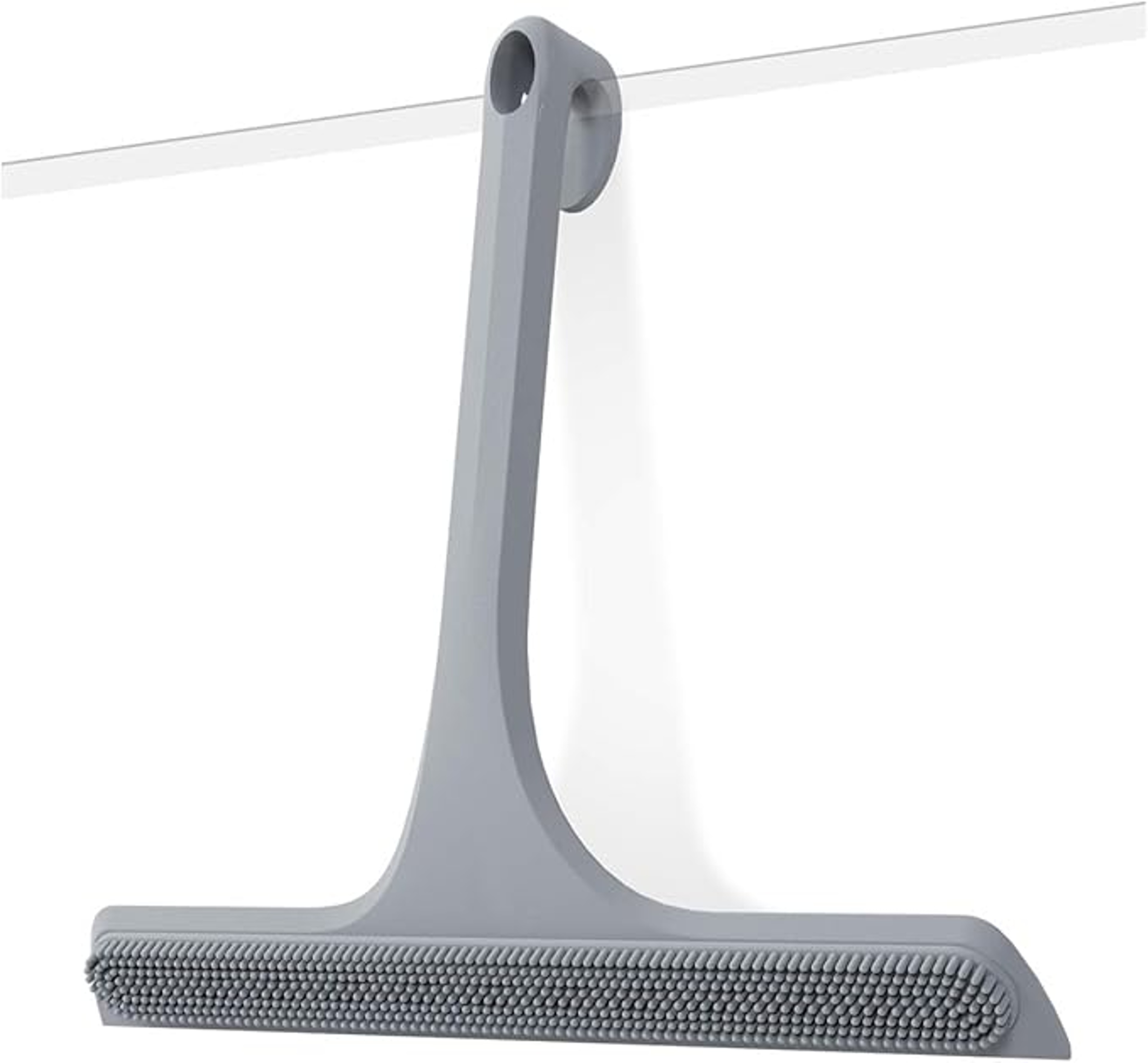 Glass Door Shower Squeegee Integrated Silicone BuiltIn Hook For Easy Hanging 7