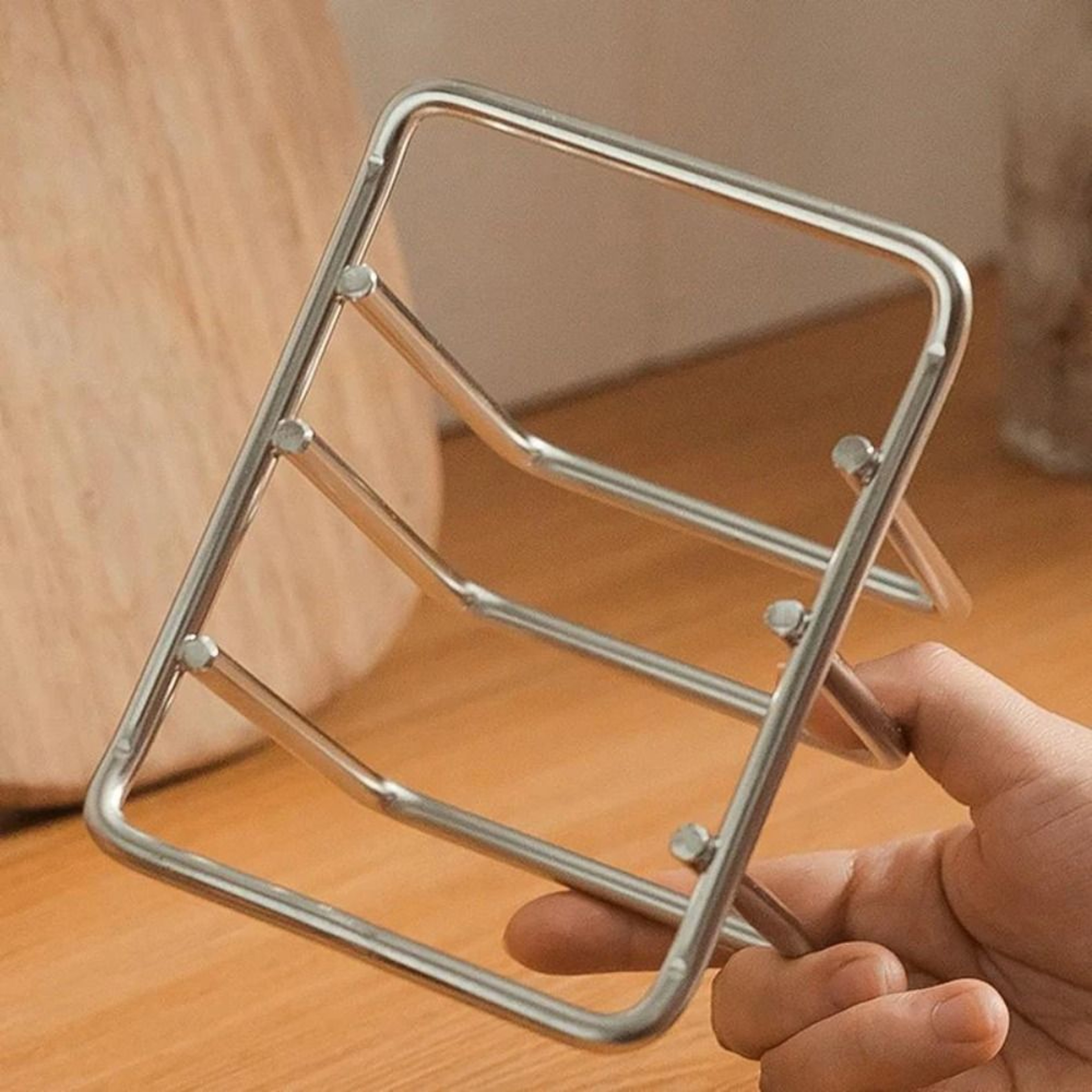 Portable Stainless Steel Cutting Board Holder, Sectional Space Saving Chopping Board Organizer, Rustproof Kitchen Storag – view 5