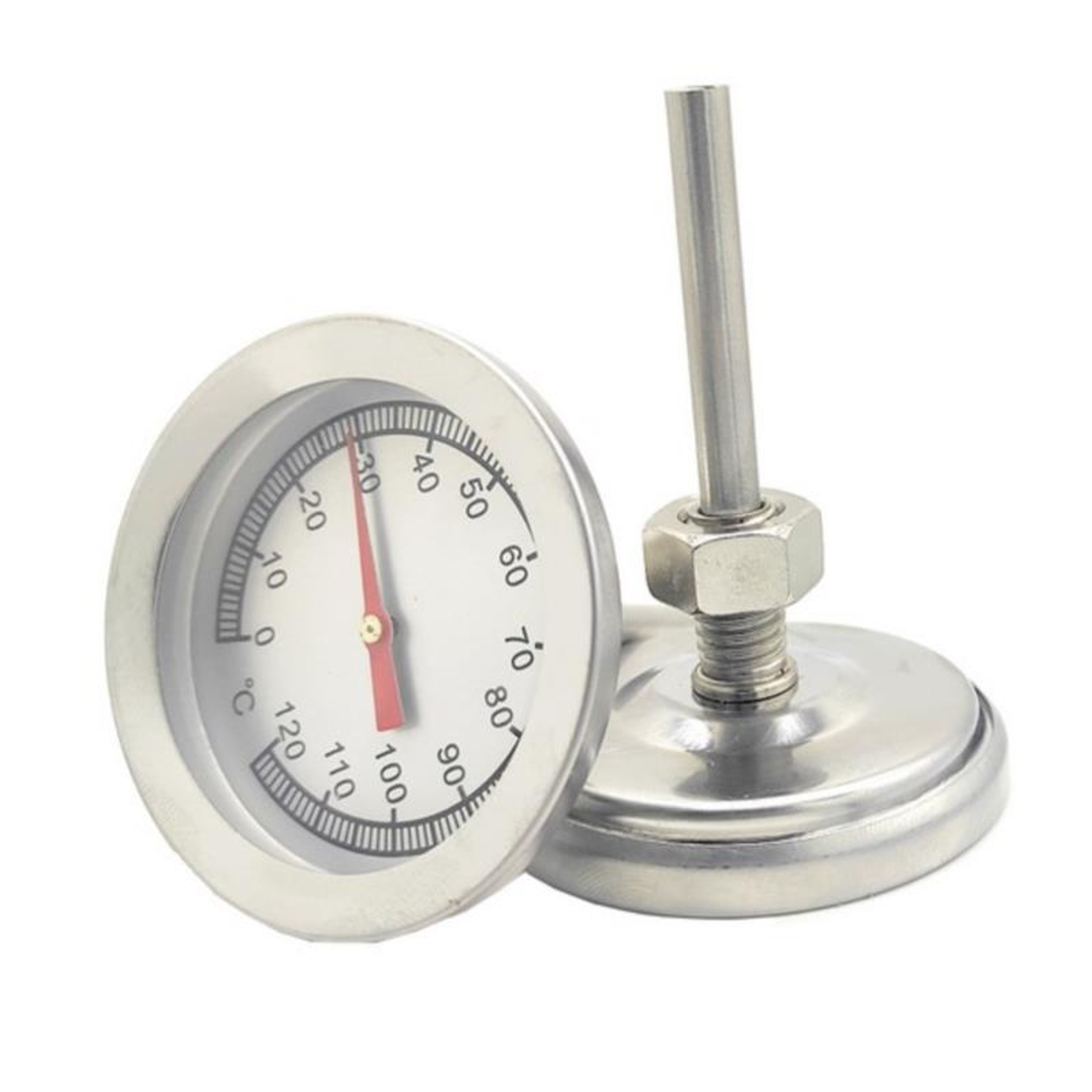 Kitchen Round Meat Thermometer Durable Stainless Steel Food Dial Multifunction Mechanical Read Ther 1