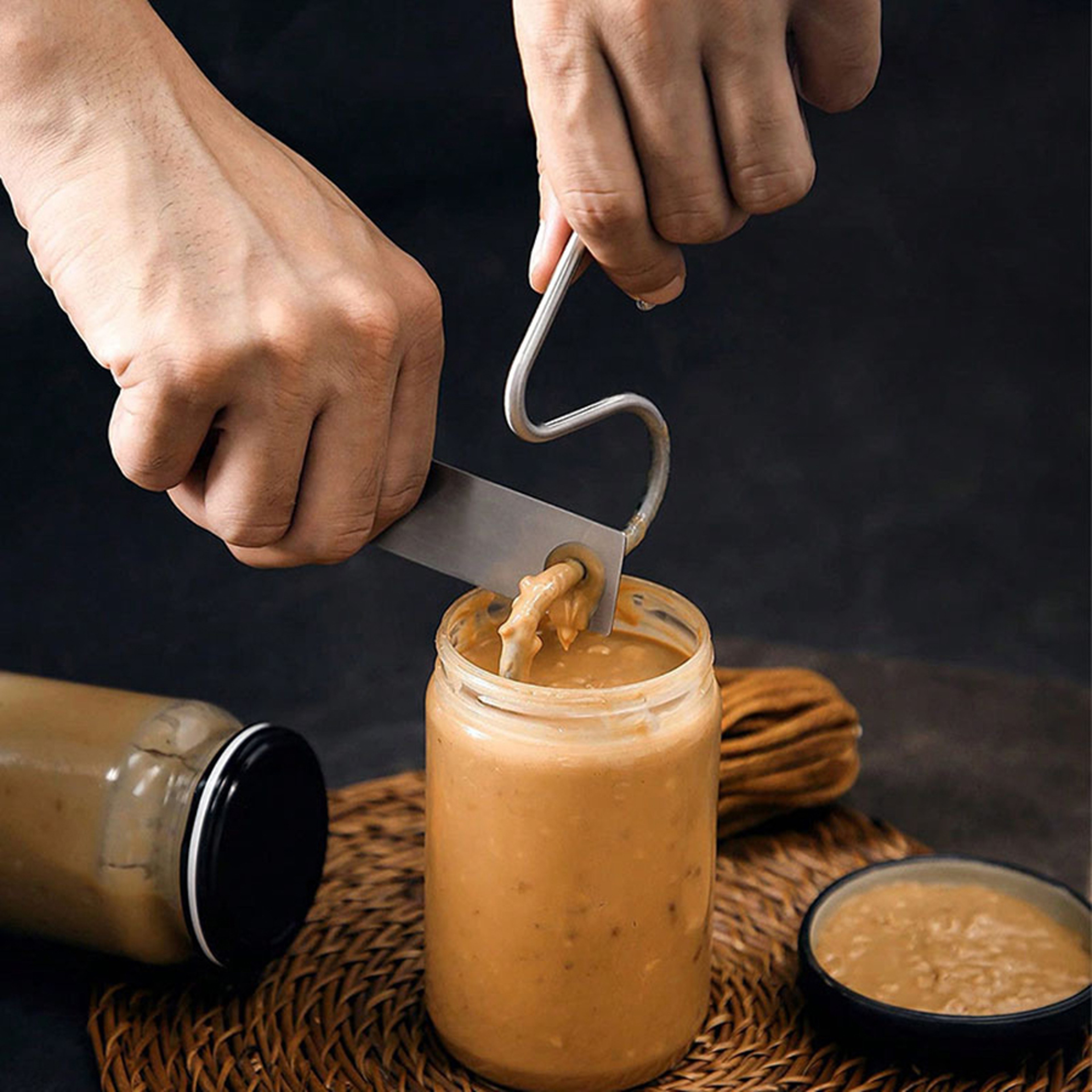 Household Peanut Butter Mixer And Scraper Stainless Steel Butter And Jam Mixer Kitchen Gadgets For  1