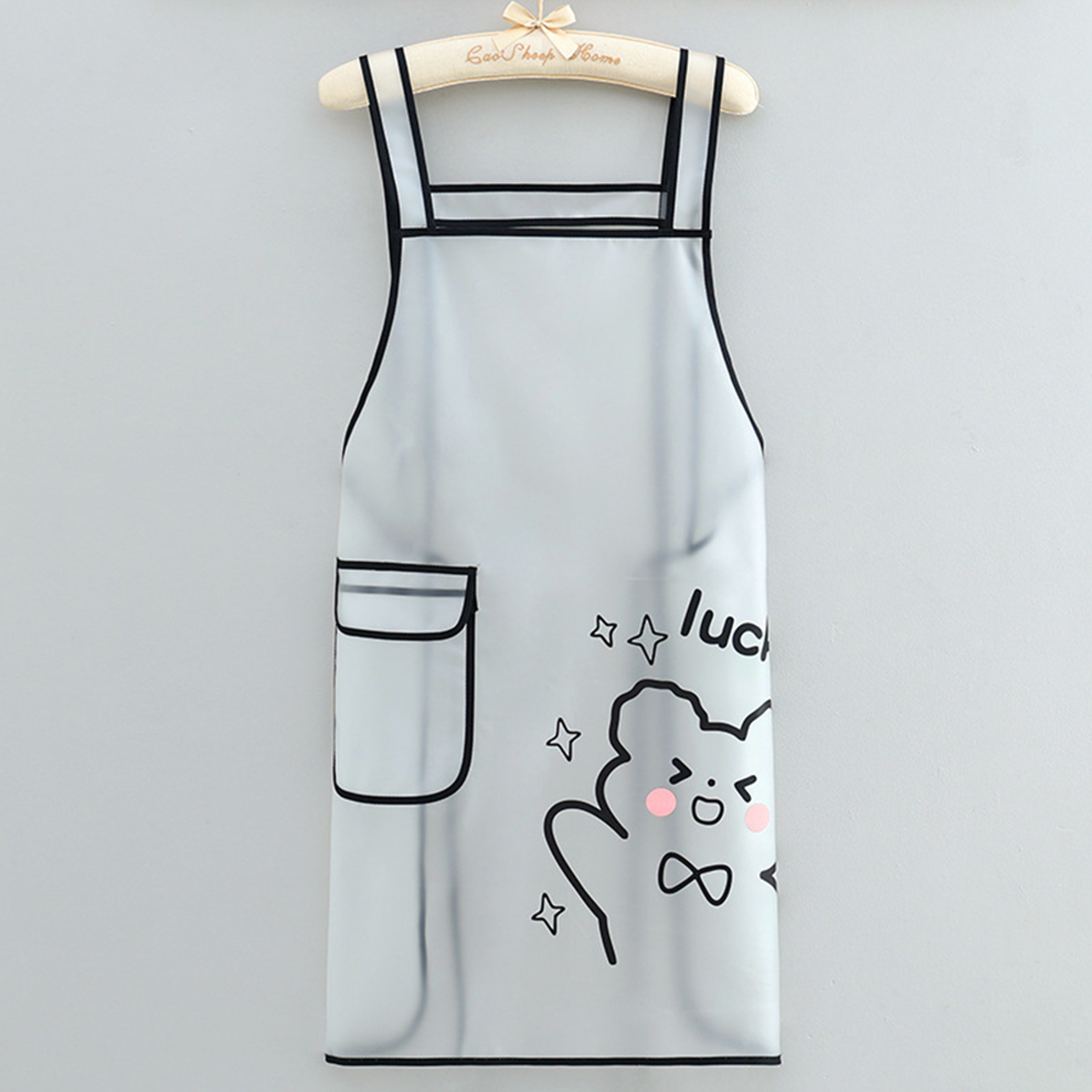 Waterproof TPU Kitchen Apron Sleeveless, Oil Resistant for Cooking Cleaning – view 5