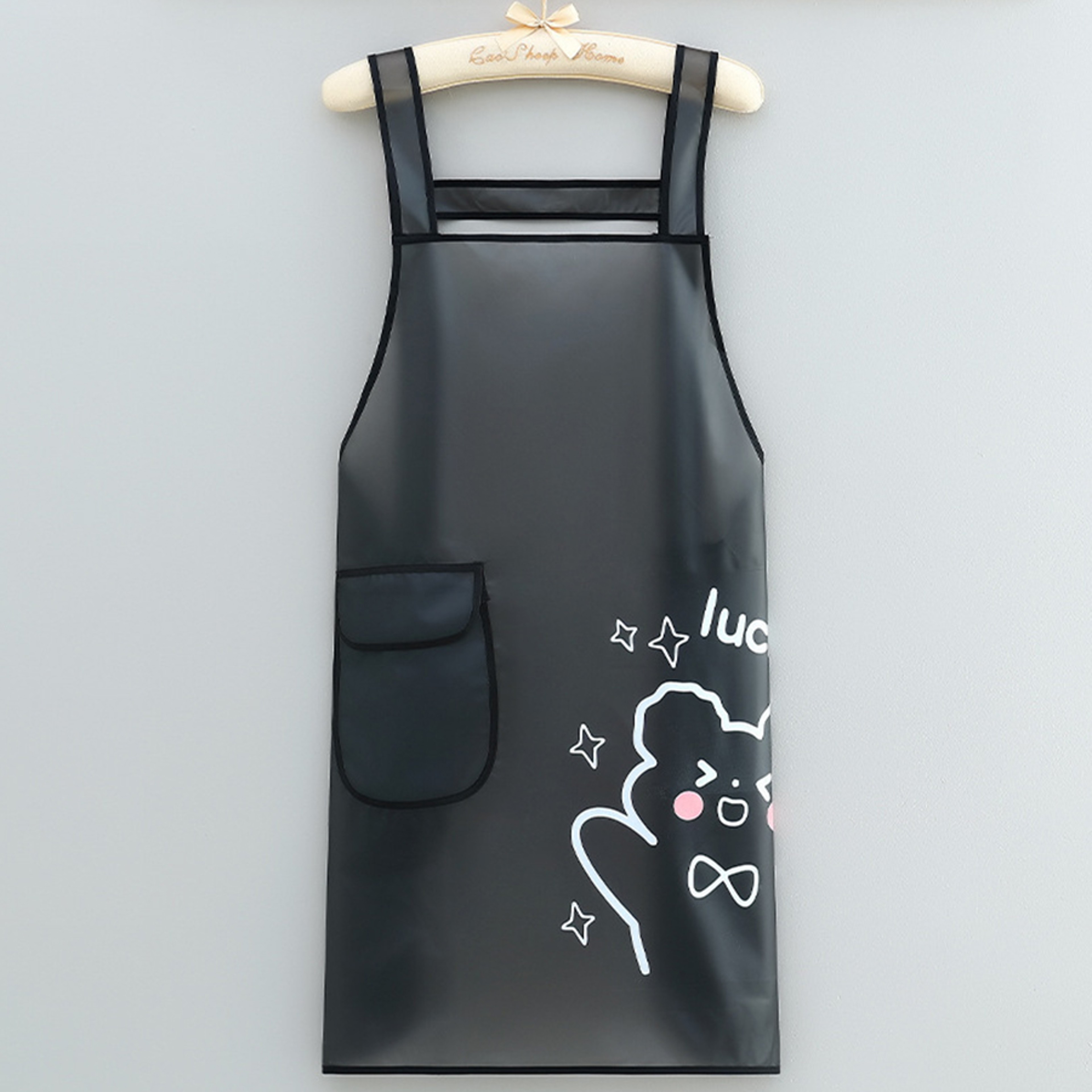 Waterproof TPU Kitchen Apron Sleeveless, Oil Resistant for Cooking Cleaning – view 8