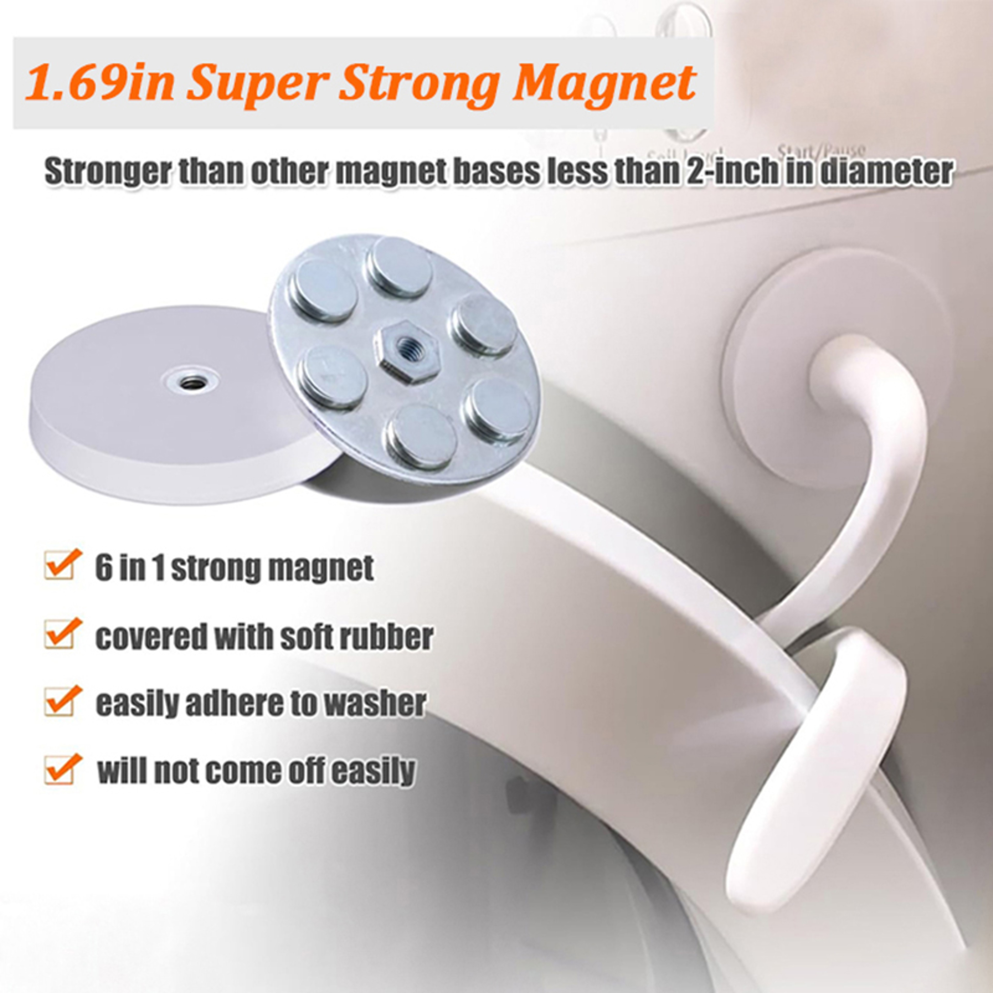 Magnetic Washing Machine Door Holder, Silicone Washer Door Prop, Keep Door Open for Home Use – view 4