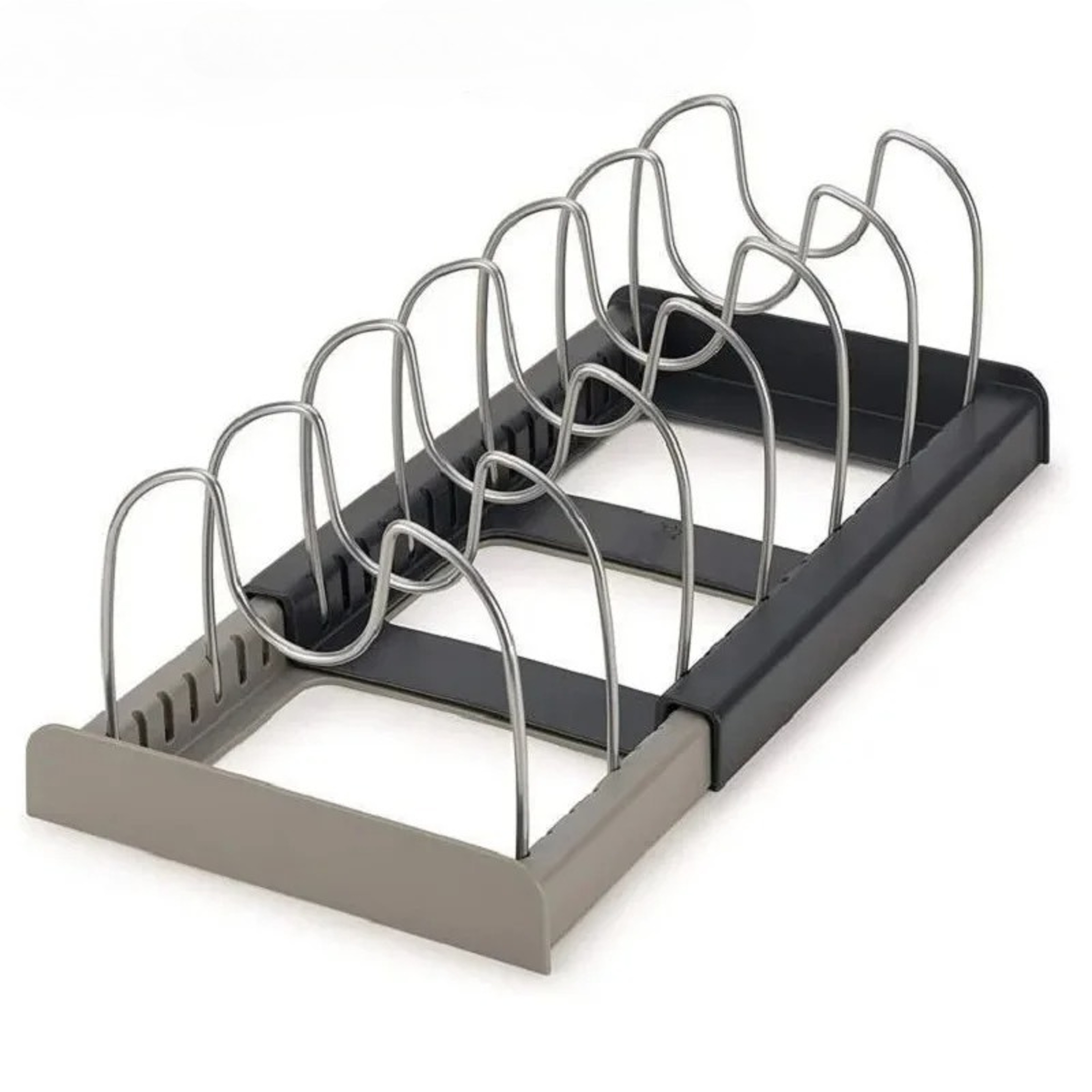 Kitchen Cabinet Organizers for Pots and Pans, Expandable Stainless Steel Storage Rack, Cutting Board Drying Cookware – view 7