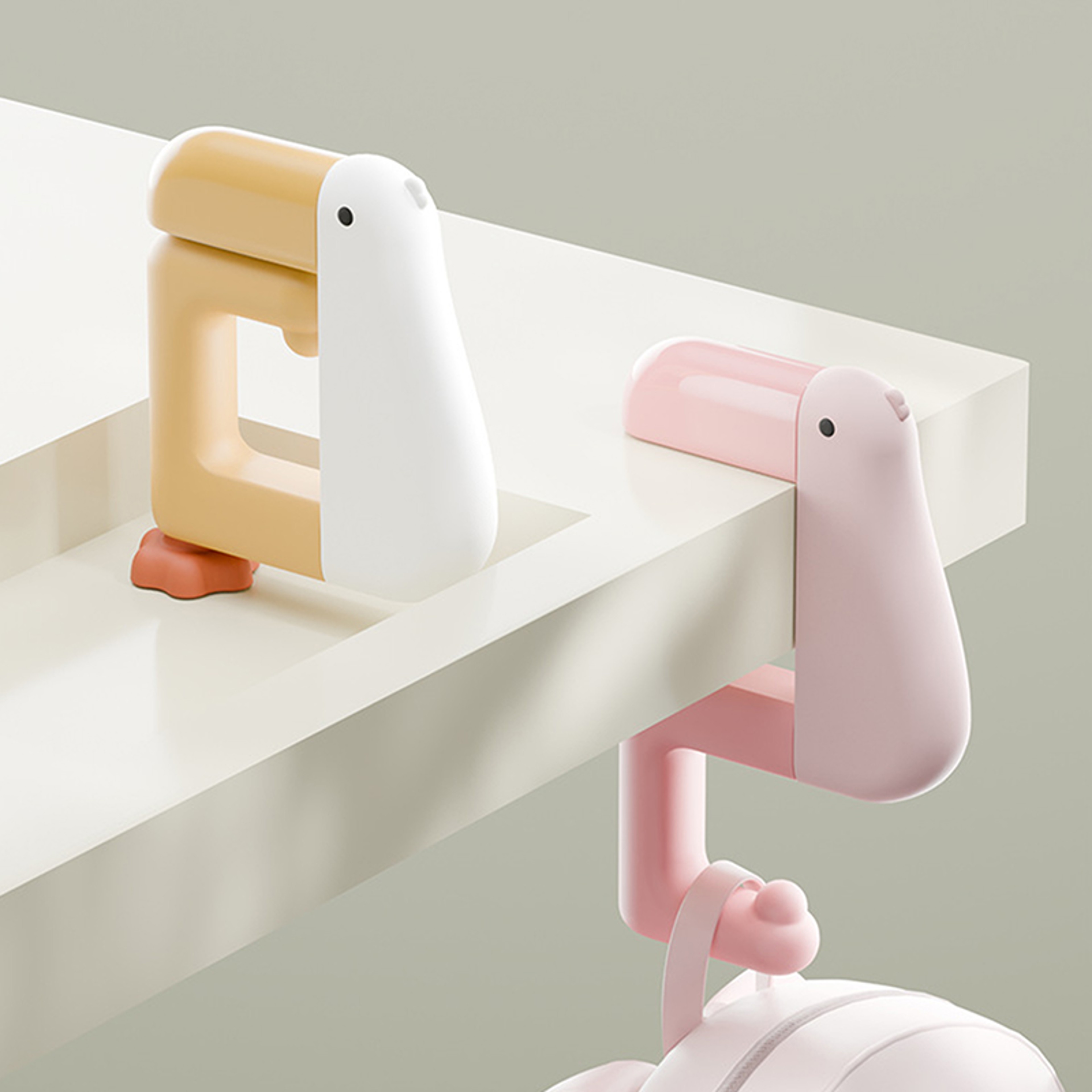 Sweet Portable Bag Hook Animal Plastic Table Hook Purse Handbag Organizer 0