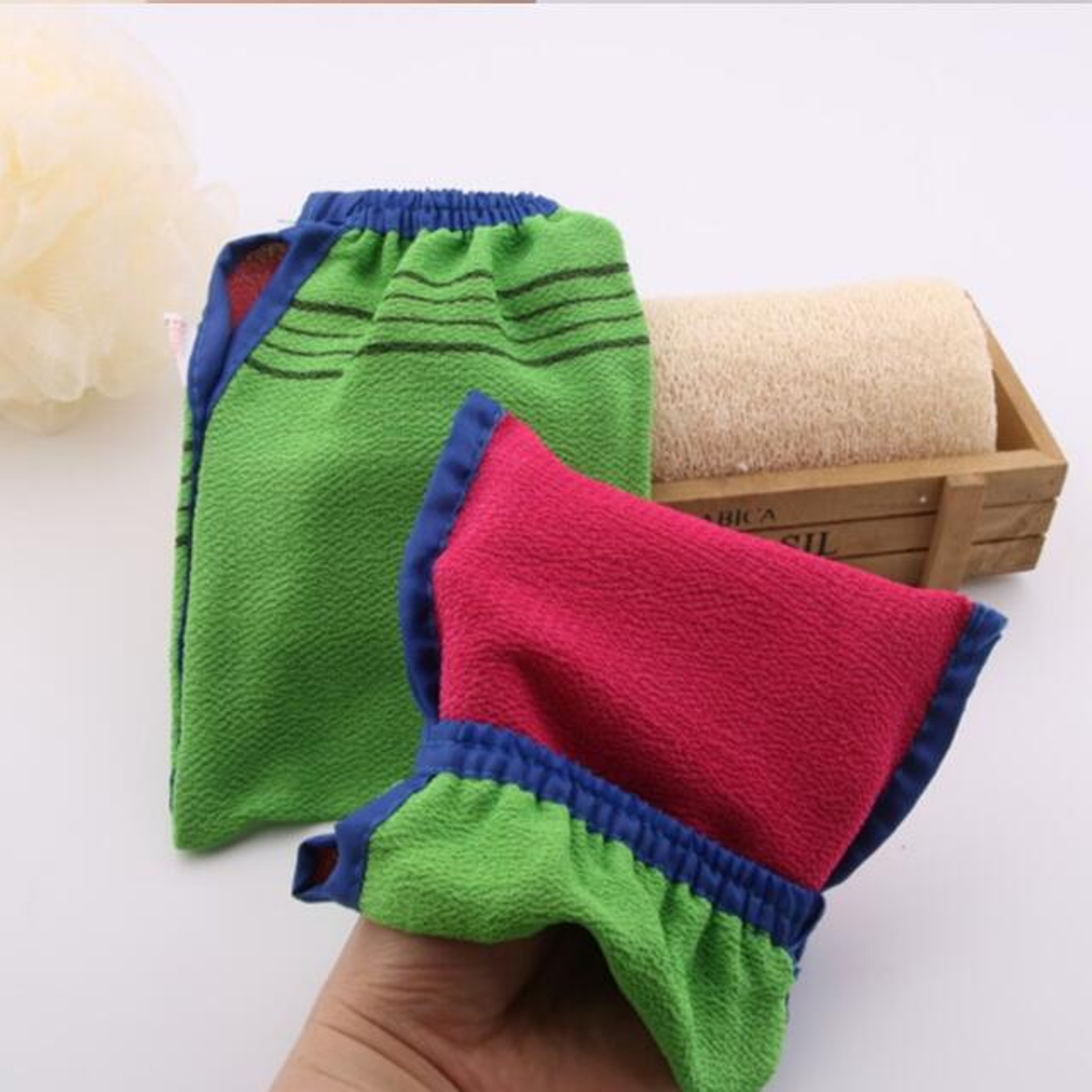 Double-Sided Towel, Korean Exfoliating Bath Washcloth, Body Scrub Shower Towel for Adults – view 6