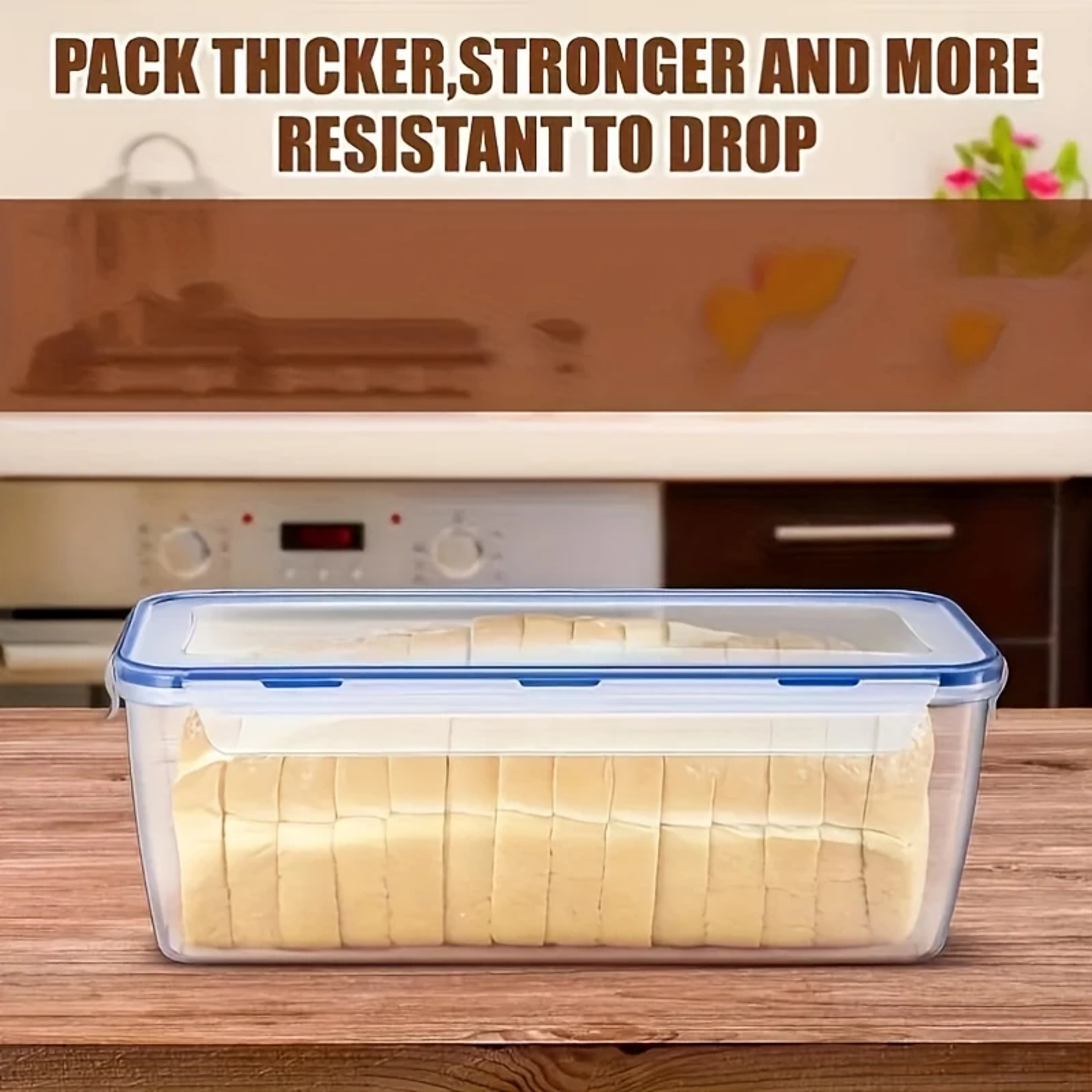 Airtight Food Storage Container Reusable Food Storage Box Flip Top Kitchen Organizer 2