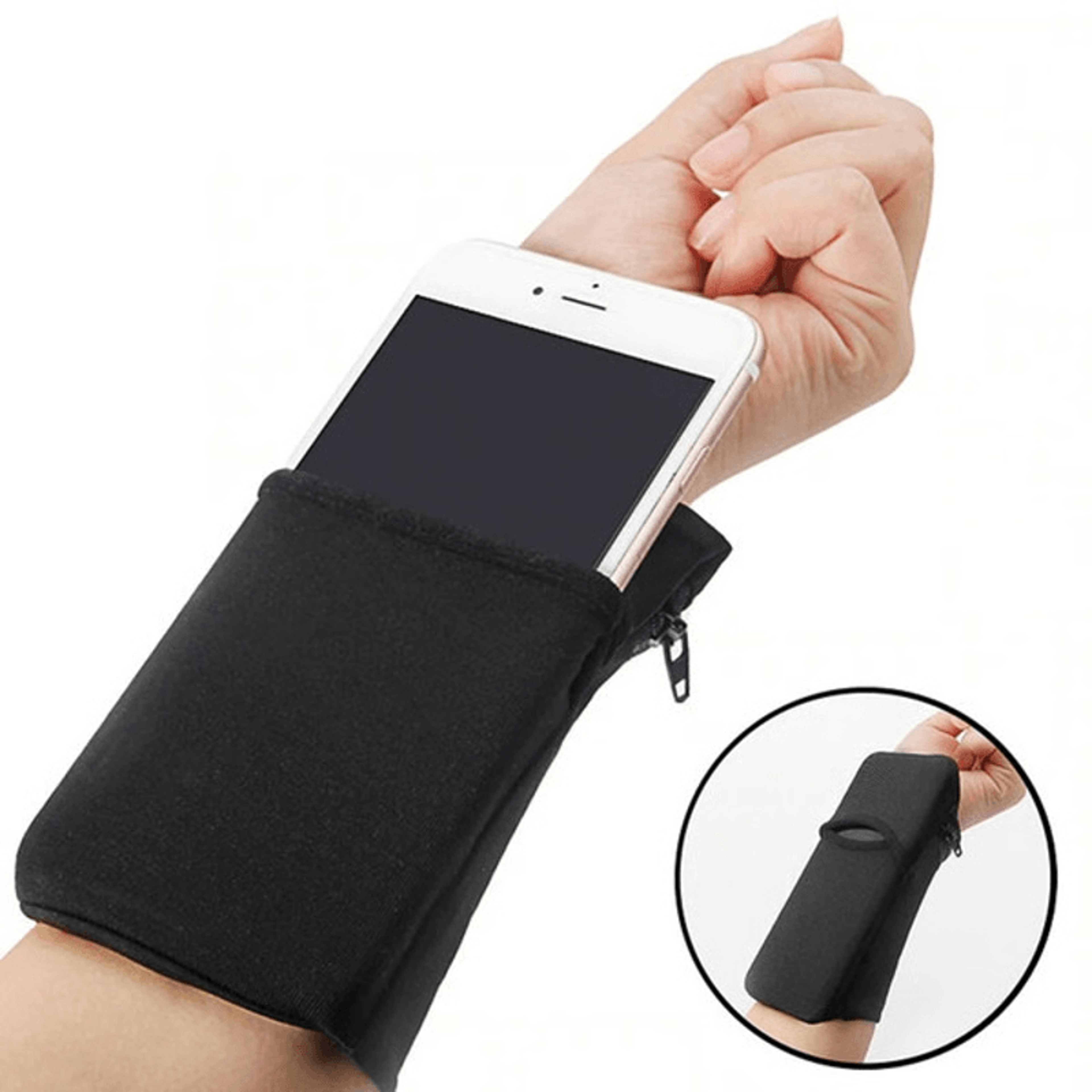 Wristband Badminton Tennis Sweatband Portable Sport Armband Pouch 0