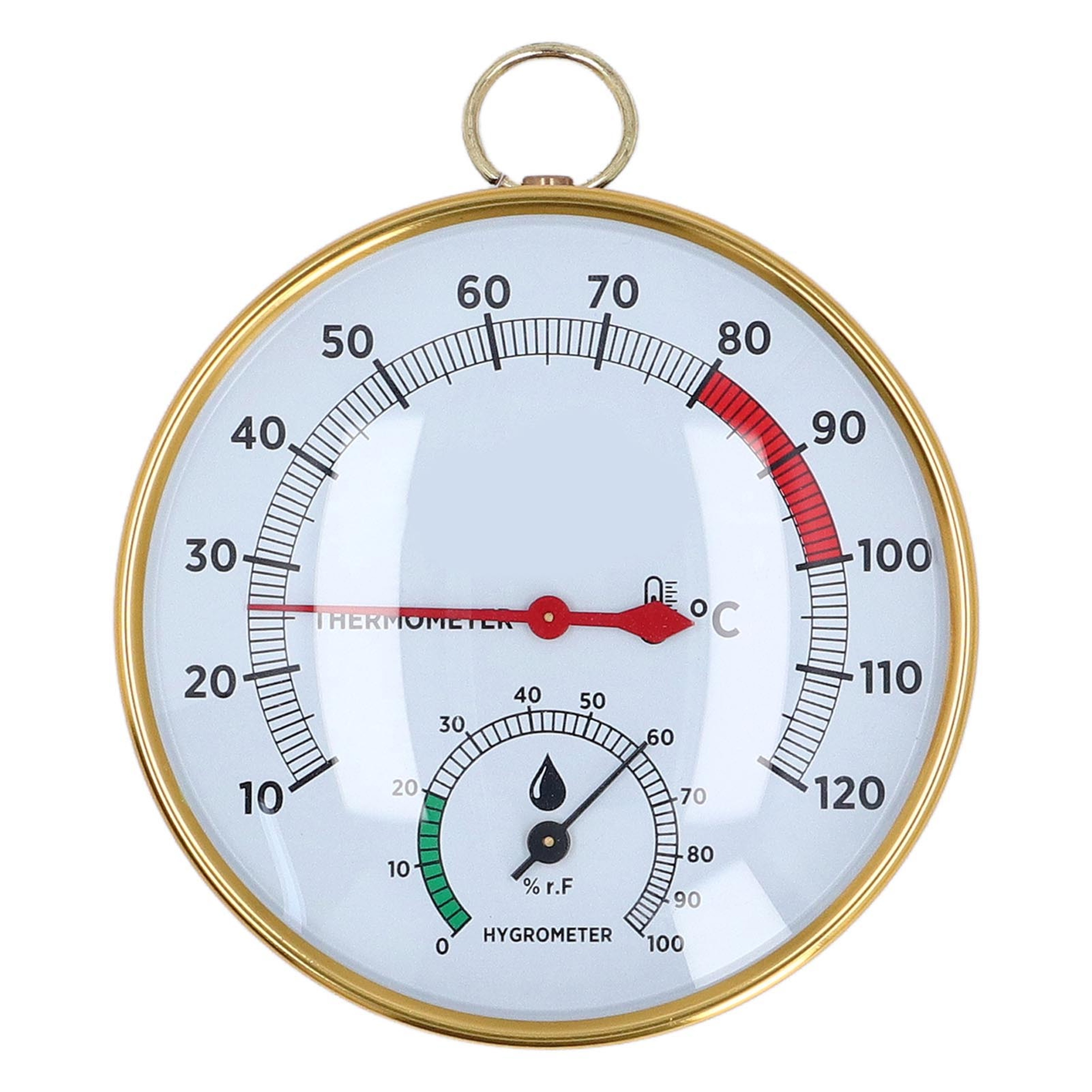 Multipurpose Sauna Thermometer Hygrometer with Clear Scale, Simultaneous Display for Home Sauna – view 1