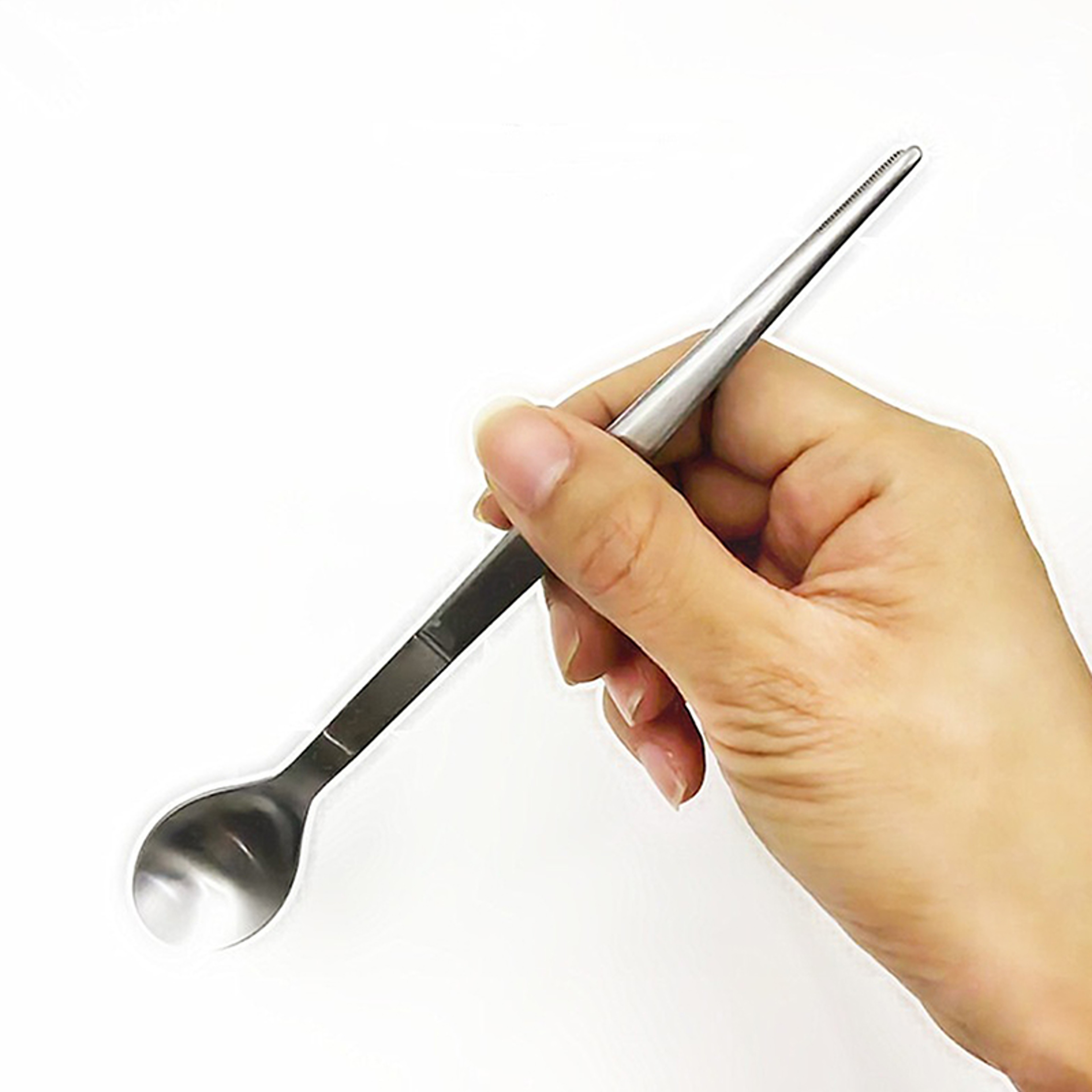 Stainless Steel Tasting Spoon Tweezers Dual Function Chef Cooker Spoon for Party Kitchen Accessories – view 1