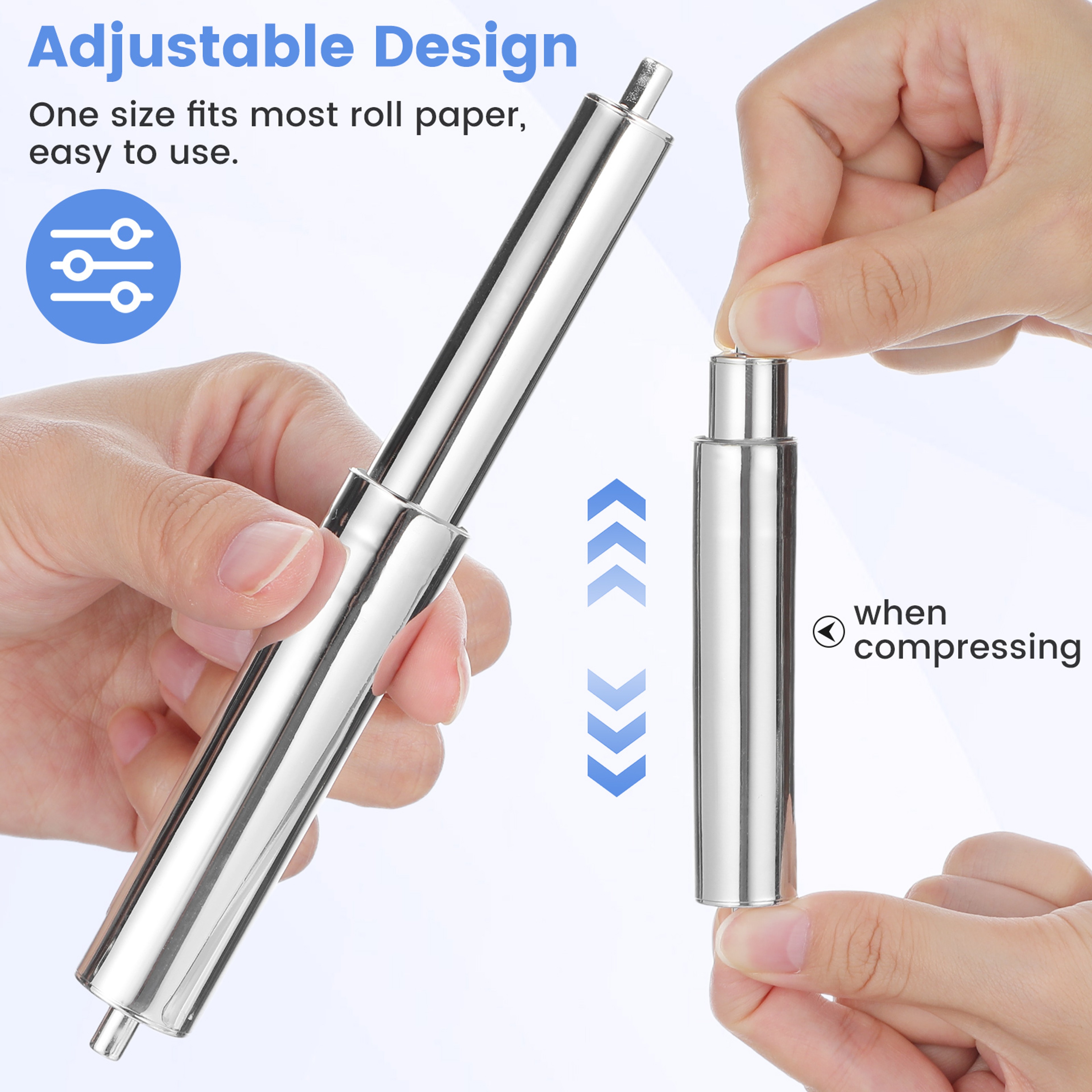 Spindle Rod for Toilet Paper Holder, Retractable Spring Box, Bathroom Supply – view 5