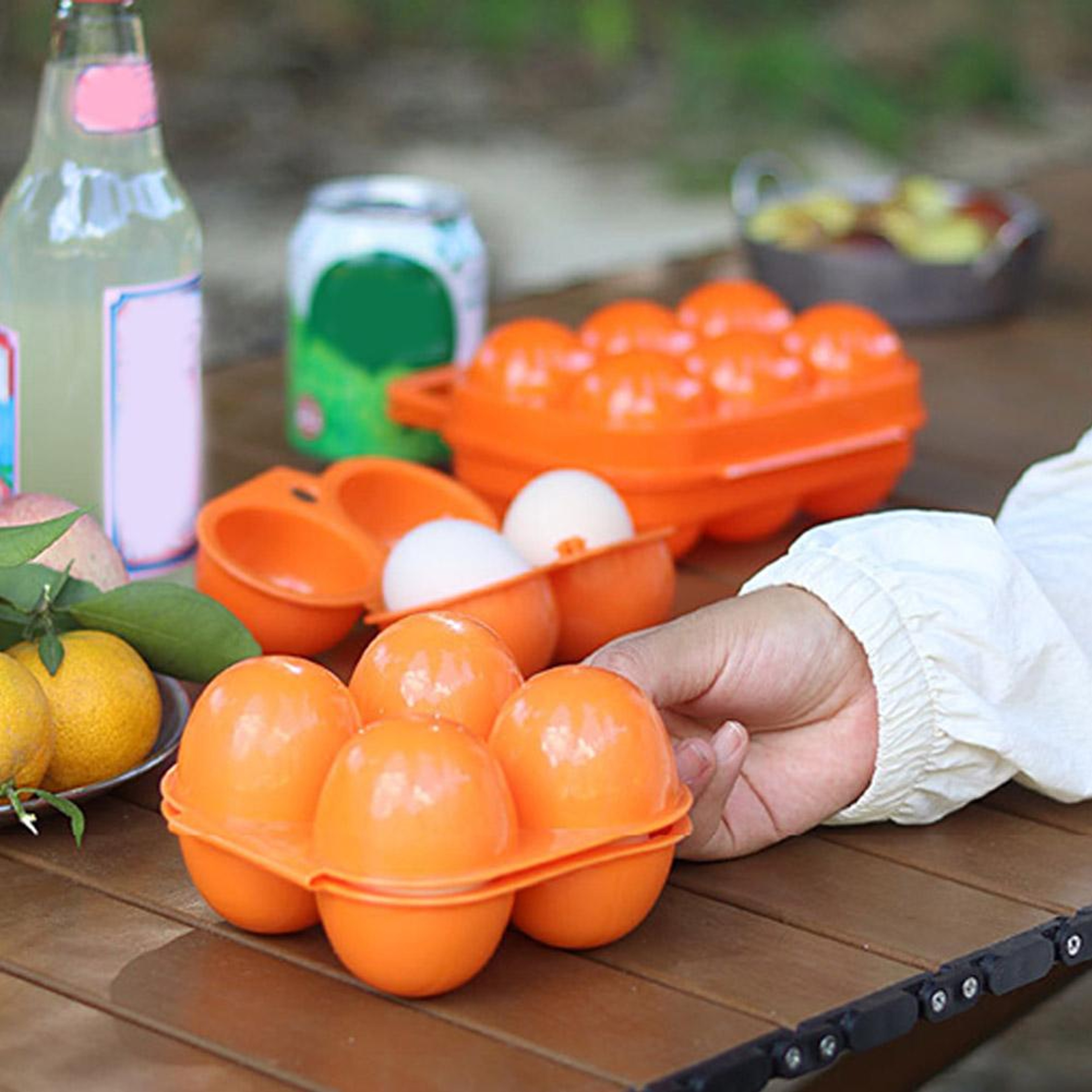Outdoor Egg Storage Box Portable Egg Case With Handle for Picnic, Camping, Kitchen Organization – view 2