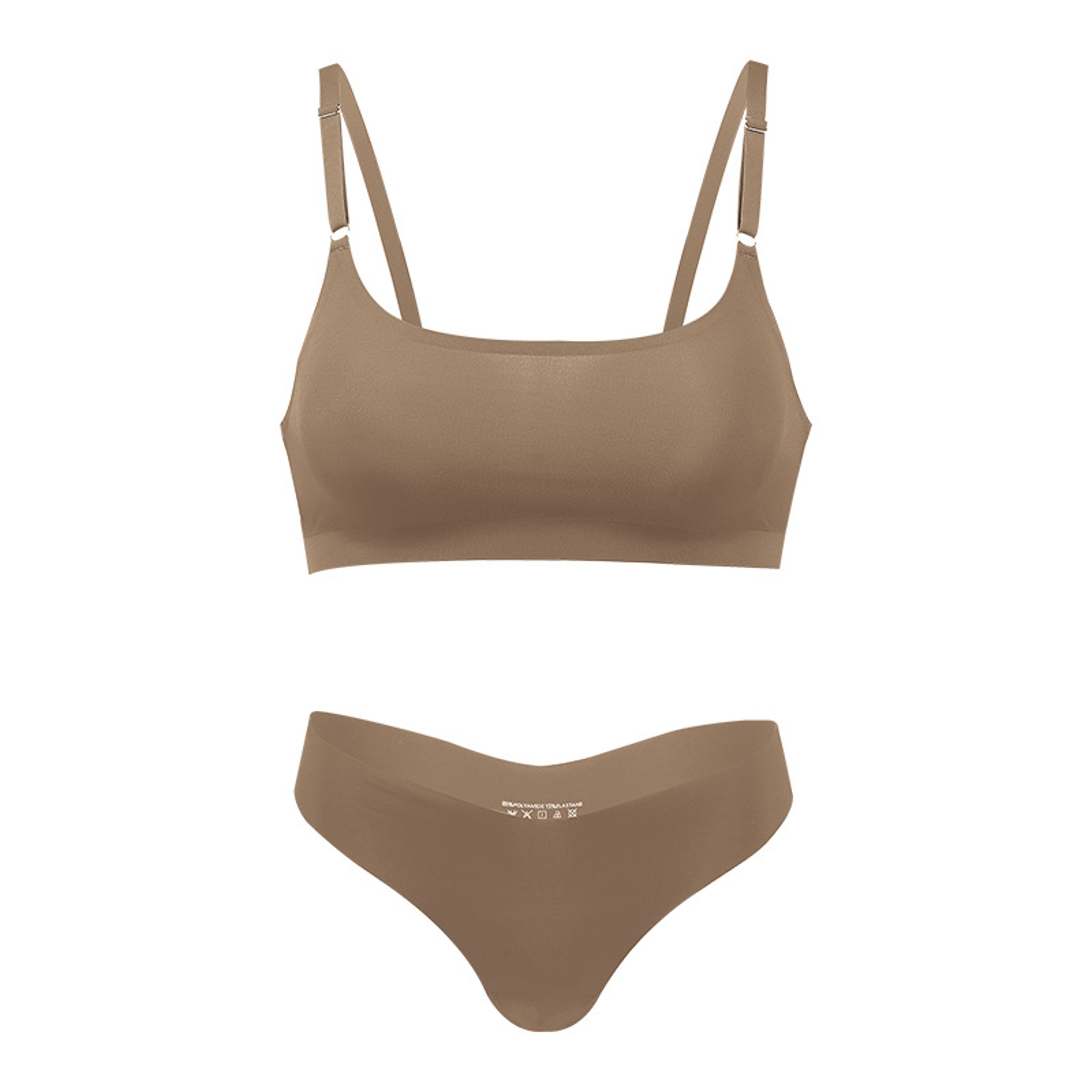 Stylish Solid Ice Silk Seamless Wireless Bra Set Comfortable and Elegant Women's Underwear – view 10
