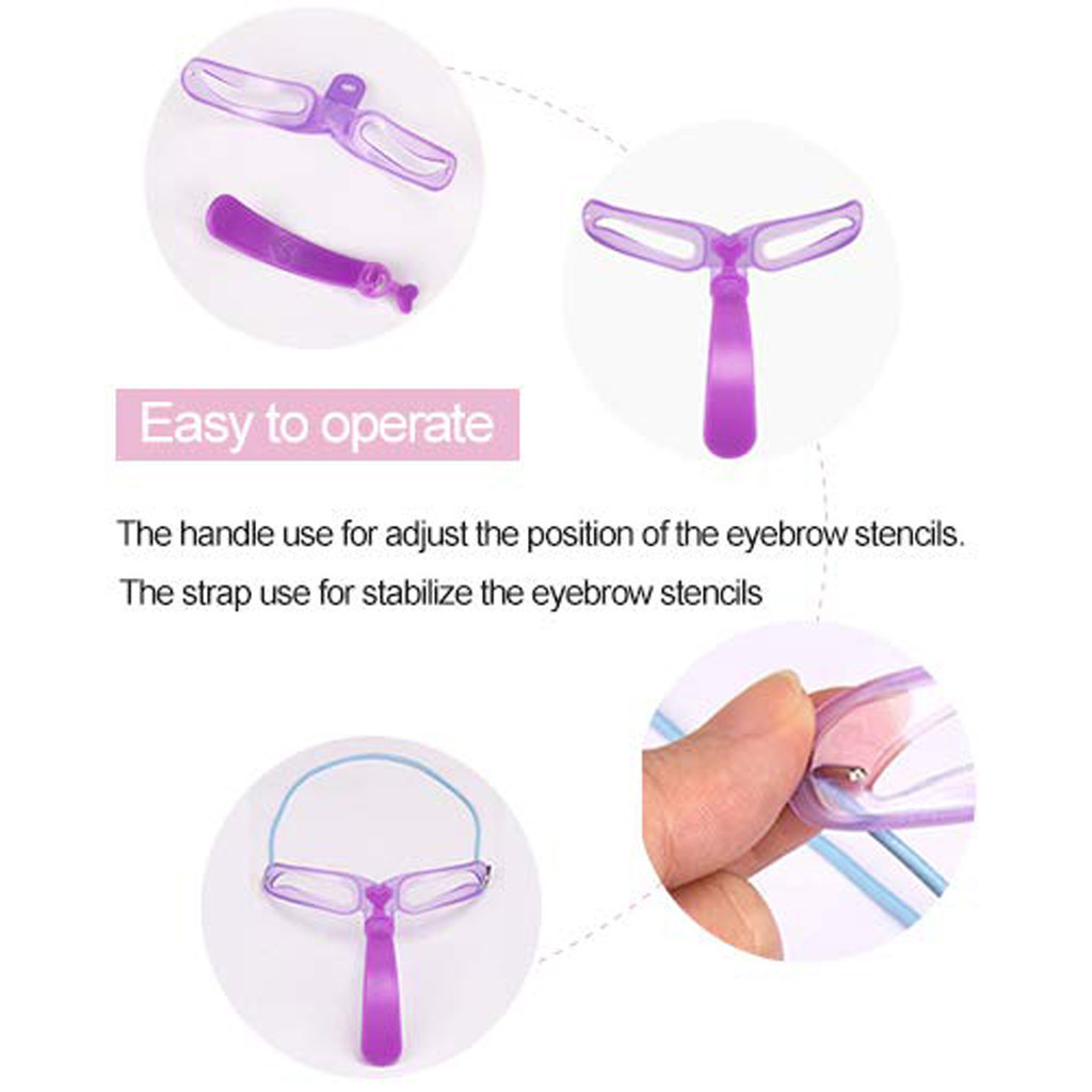 Reusable Eyebrow Stencil Template Set Flexible Shapes For Perfect Brows 3