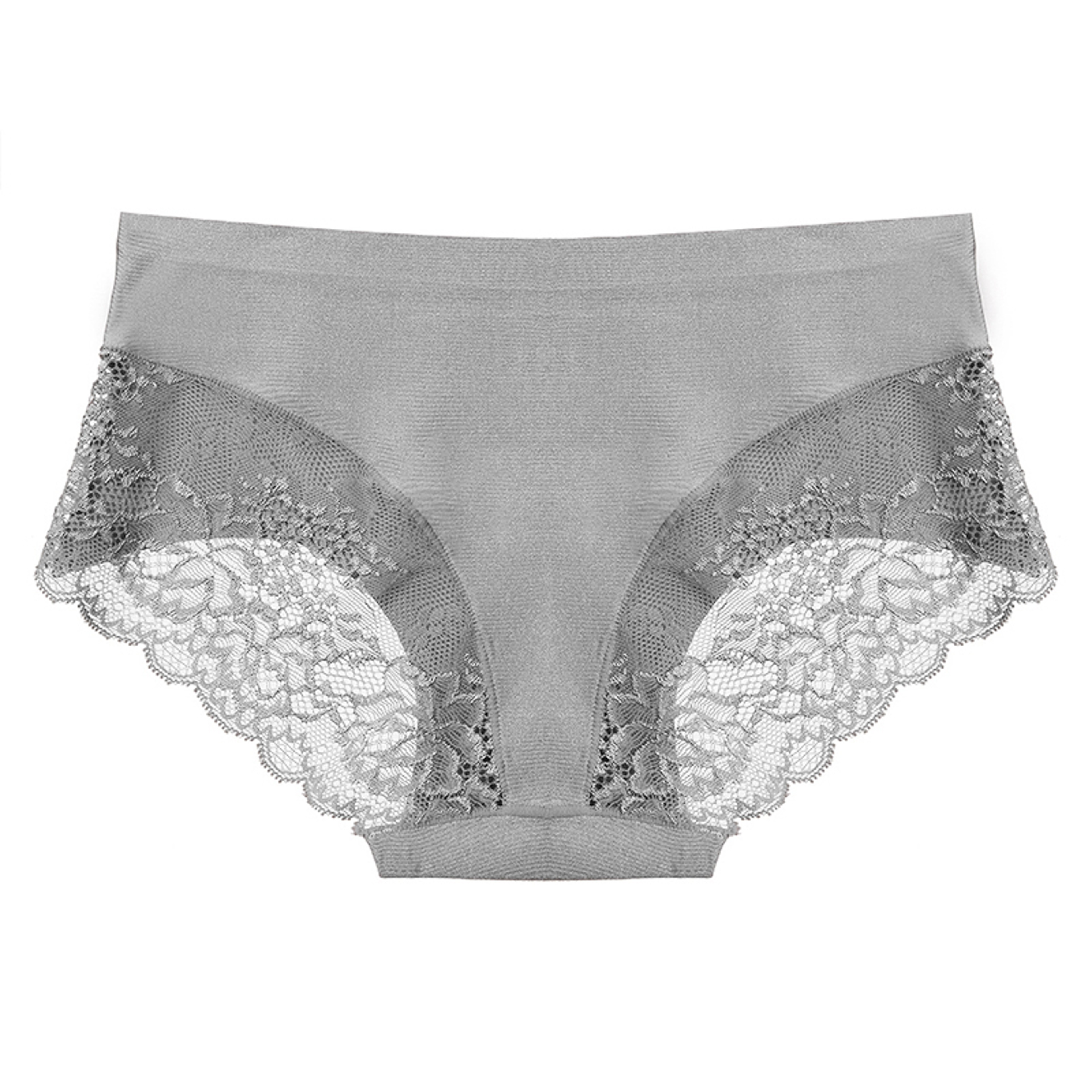 Elegant Lace Panties Women Silk Satin Briefs Soft Comfortable Plus Size Lace Panties 3