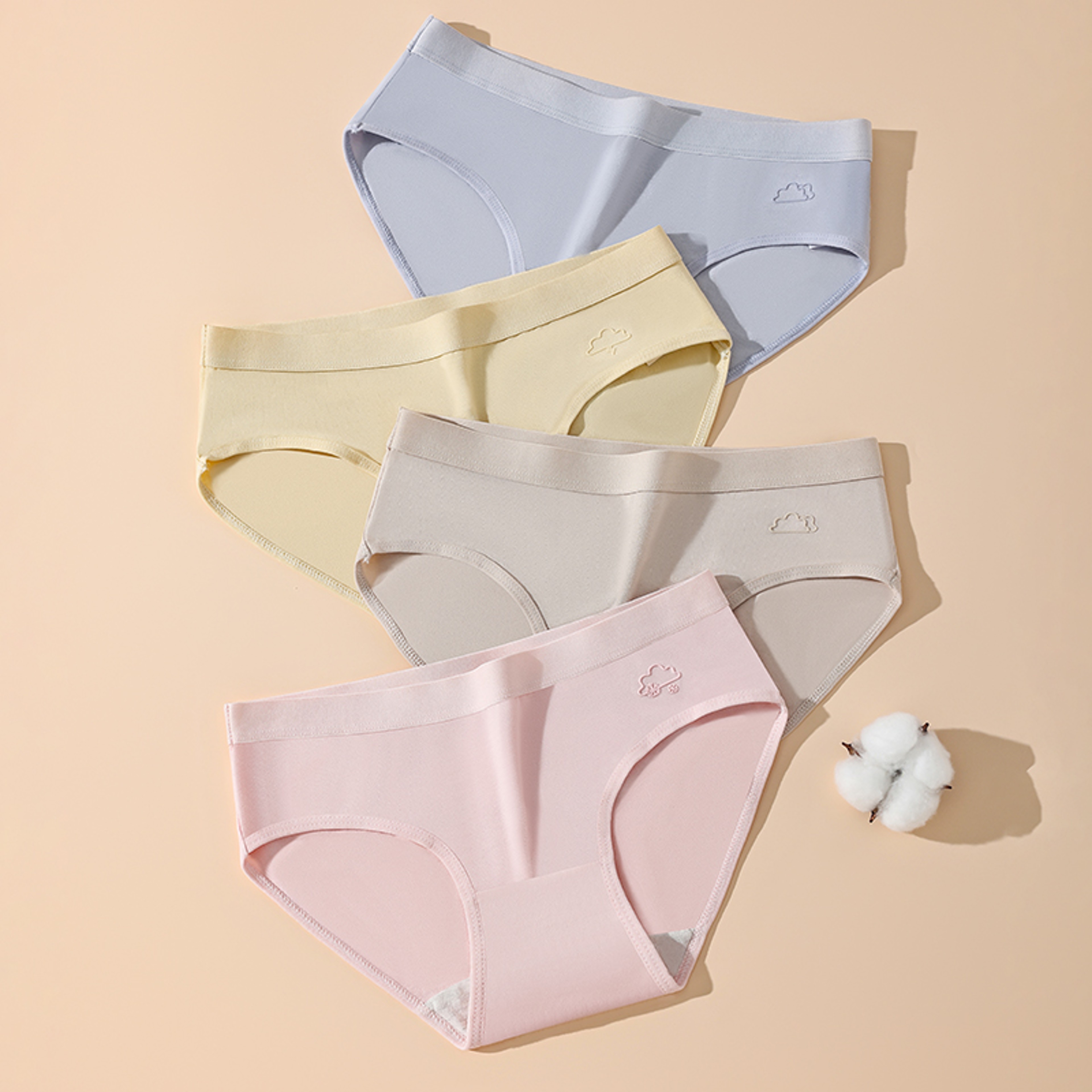 Breathable Cotton Womens Panties Low Waist Soft Underwear 4