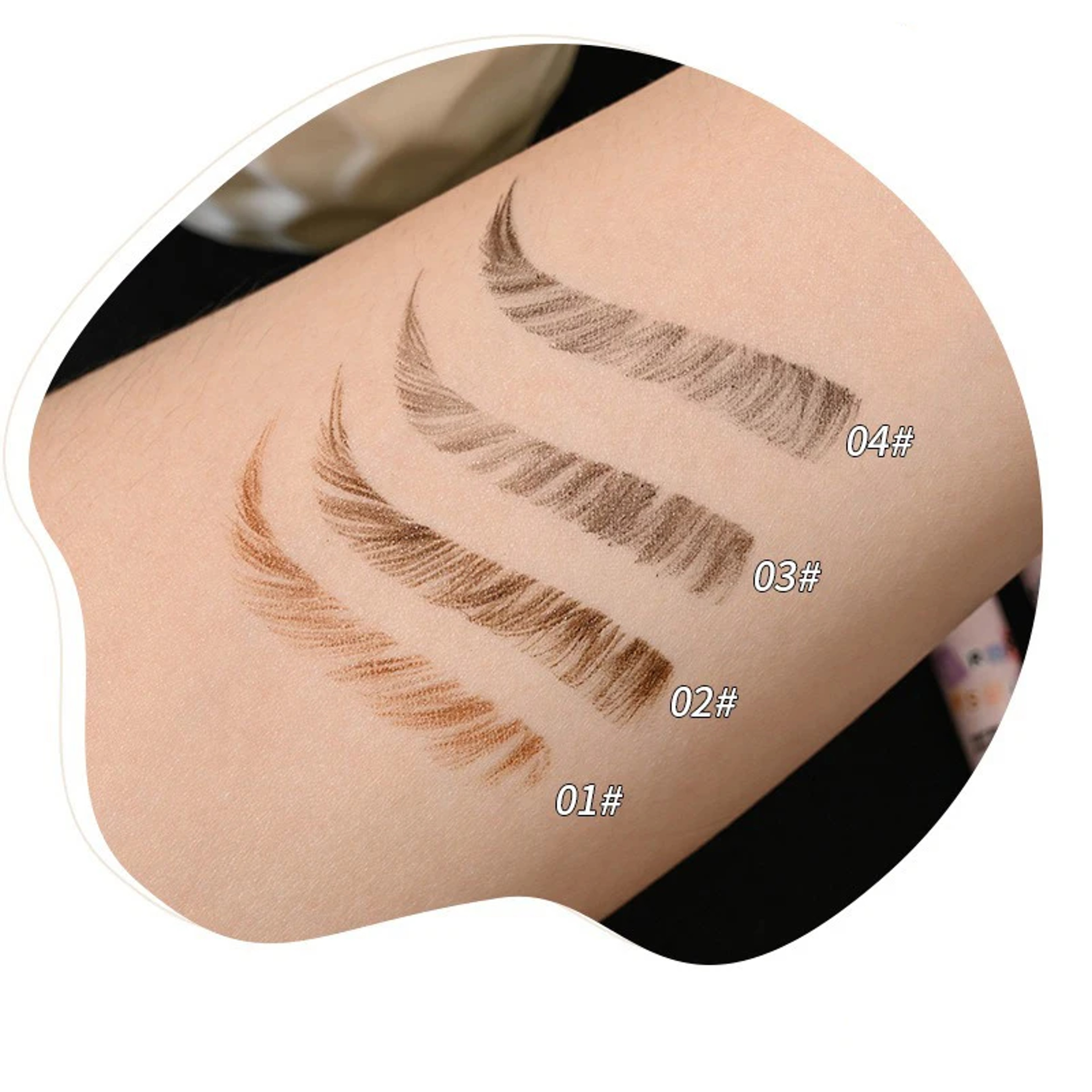Waterproof Eyebrow Pen with Fork Tip Long Lasting Natural Dark Brown Eyebrow Pencile – view 5