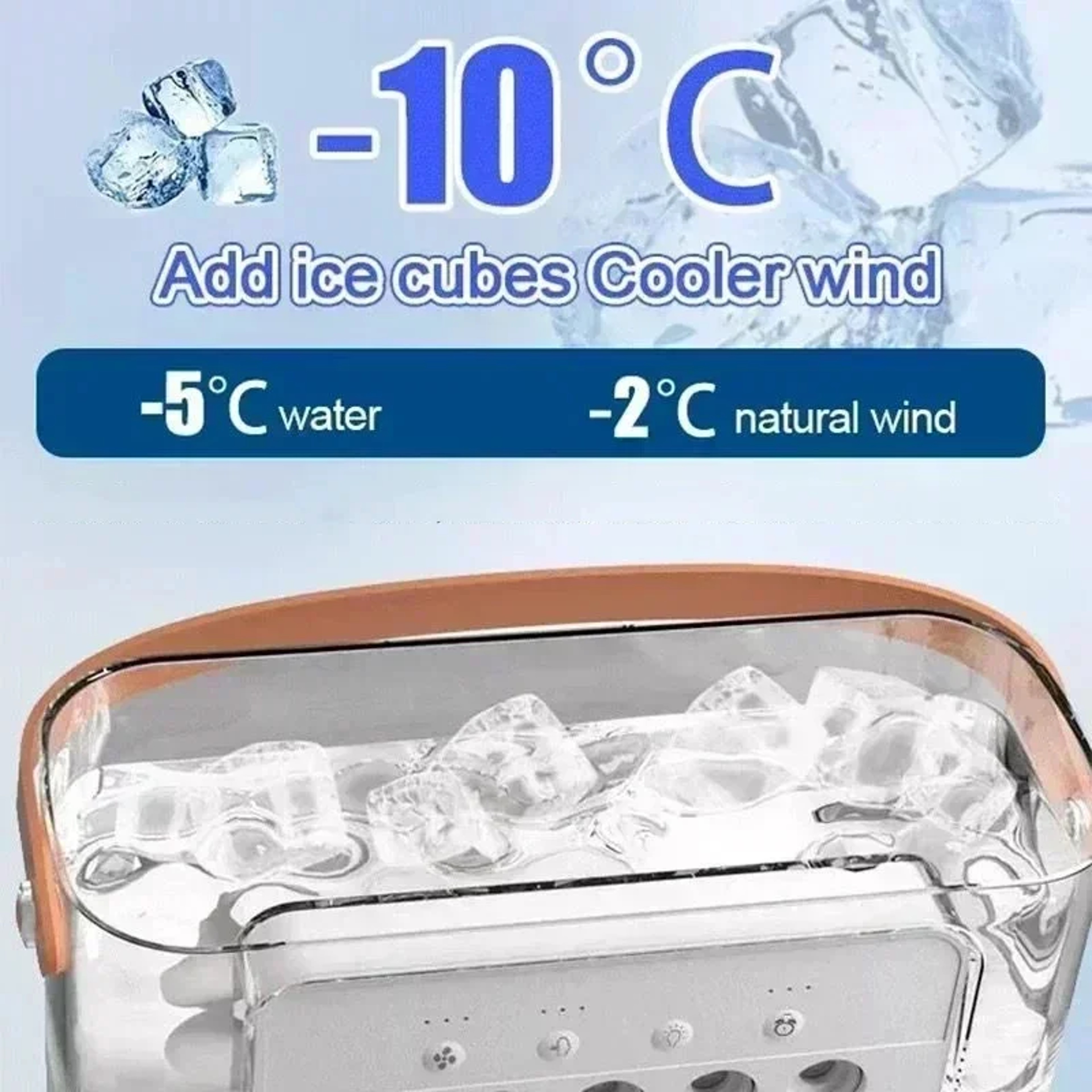 Portable Air Cooler Humidifier with LED Light, Fan for Home and Office – view 2