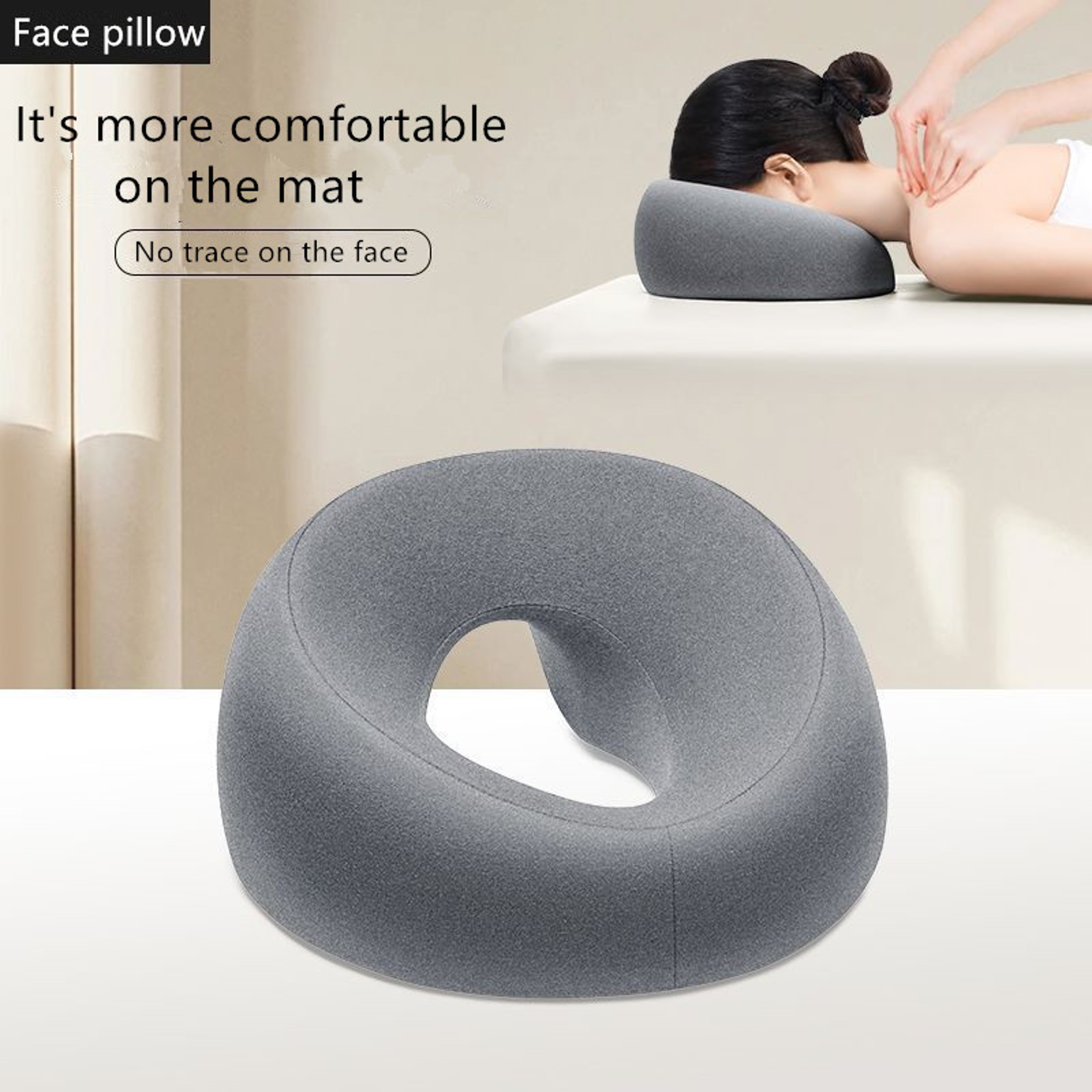 Ergonomic Memory Foam Face Head Rest Pillow for Beauty Salons – view 1
