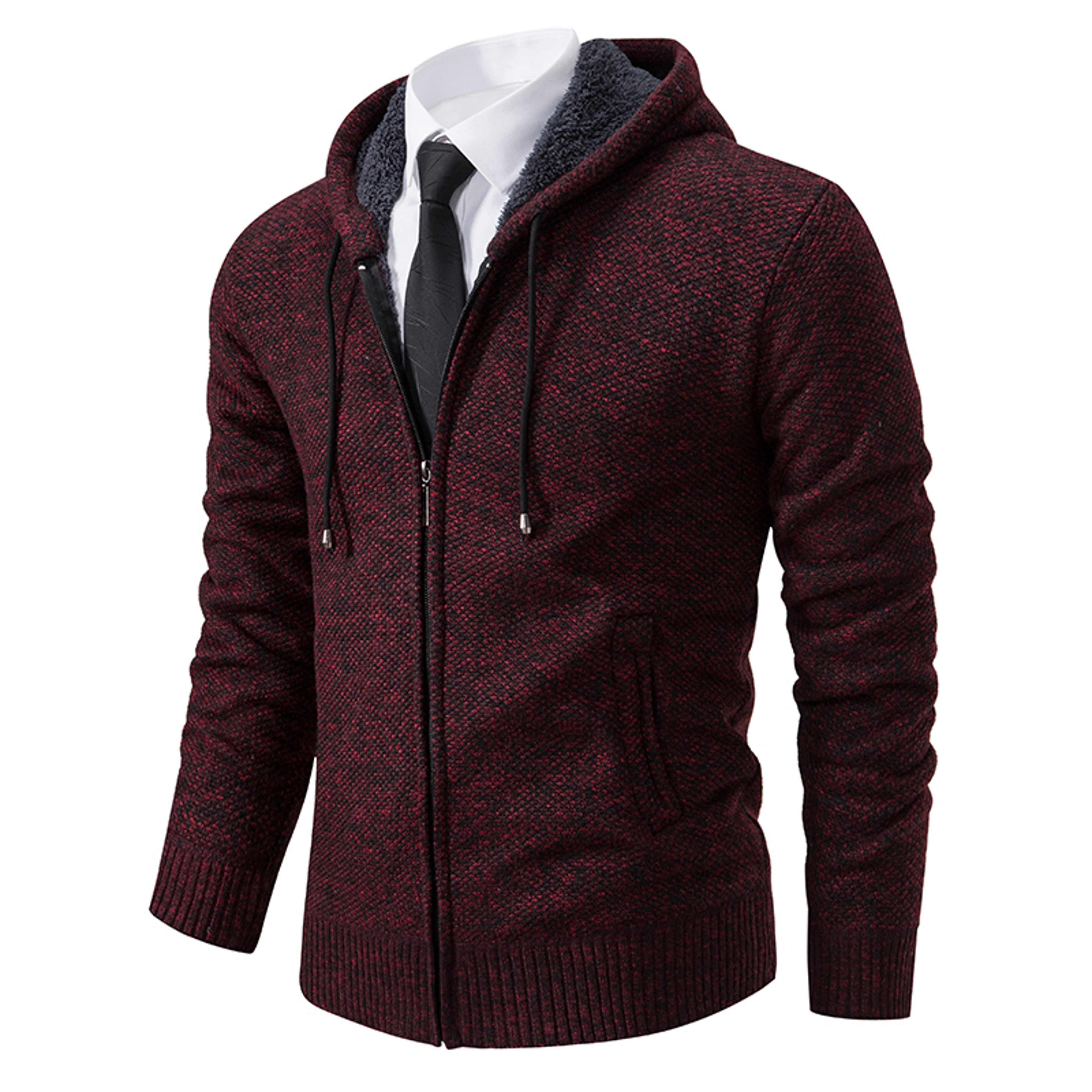 Warm Winter Fleece Men's Casual Sports Jacket Stand Collar Zipper Cardigan for Autumn Winter – view 11