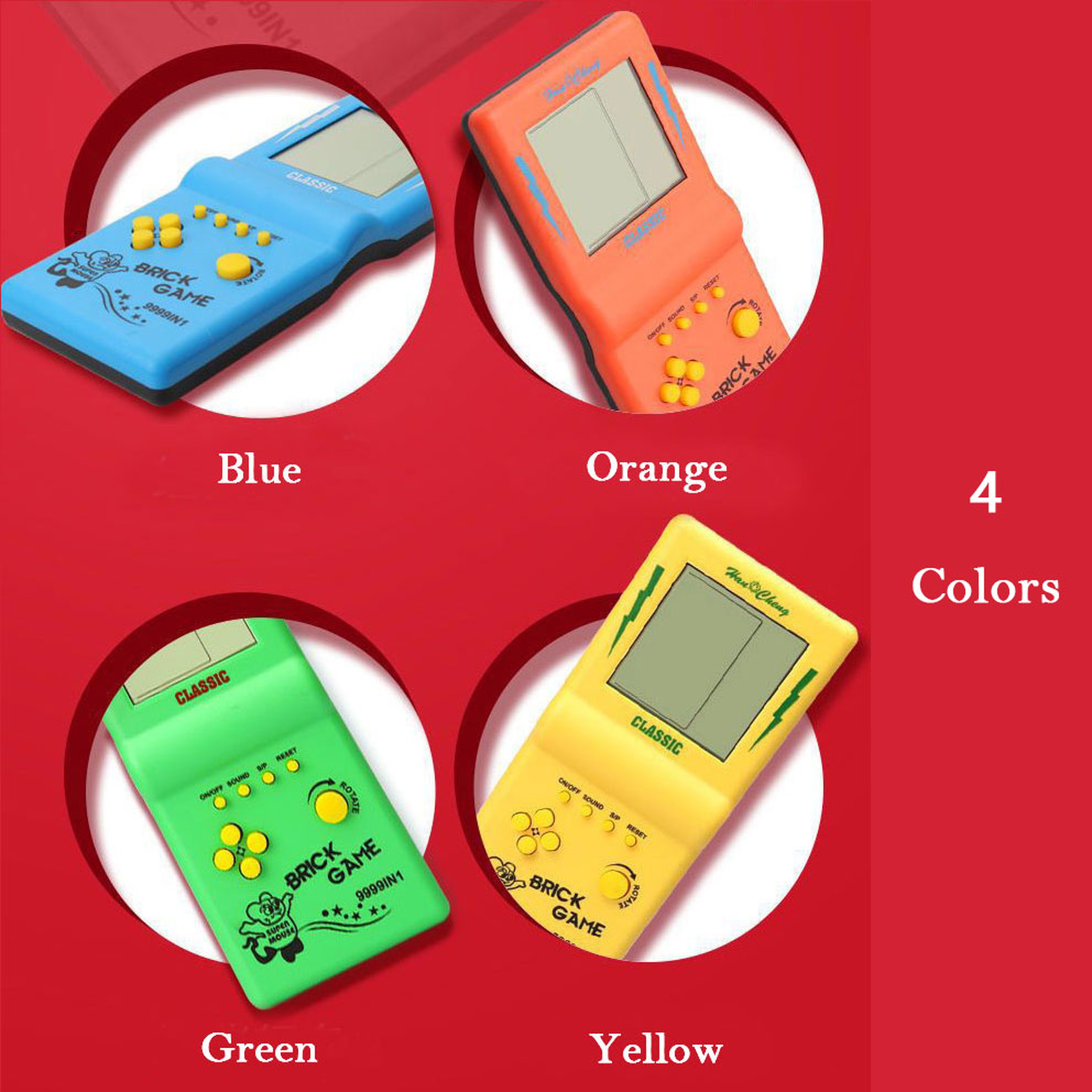 Retro Handheld Tetris Game Console Large Screen Puzzle Toy for Kids, Nostalgic Pocket Game for Children – view 2