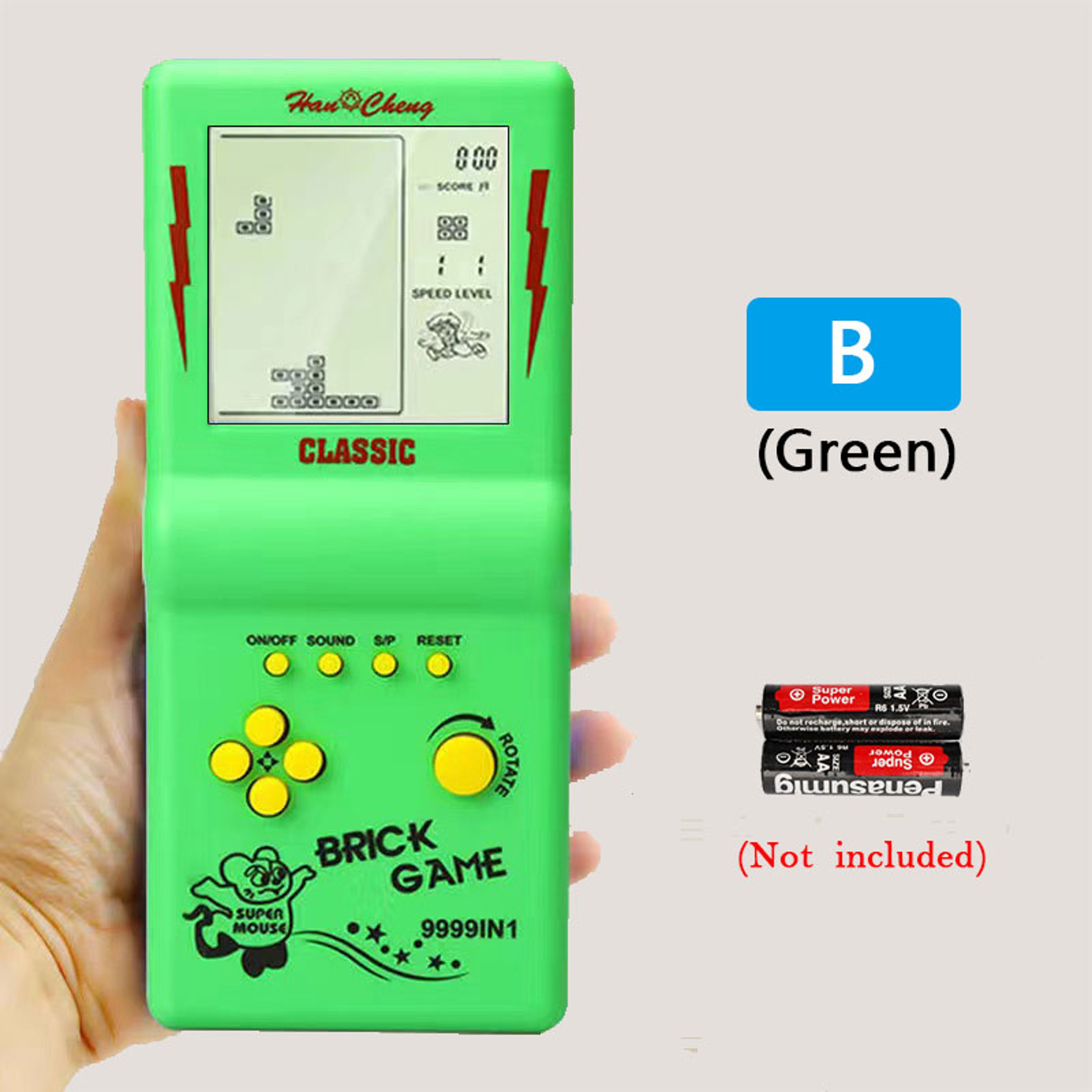 Retro Handheld Tetris Game Console Large Screen Puzzle Toy for Kids, Nostalgic Pocket Game for Children – view 9
