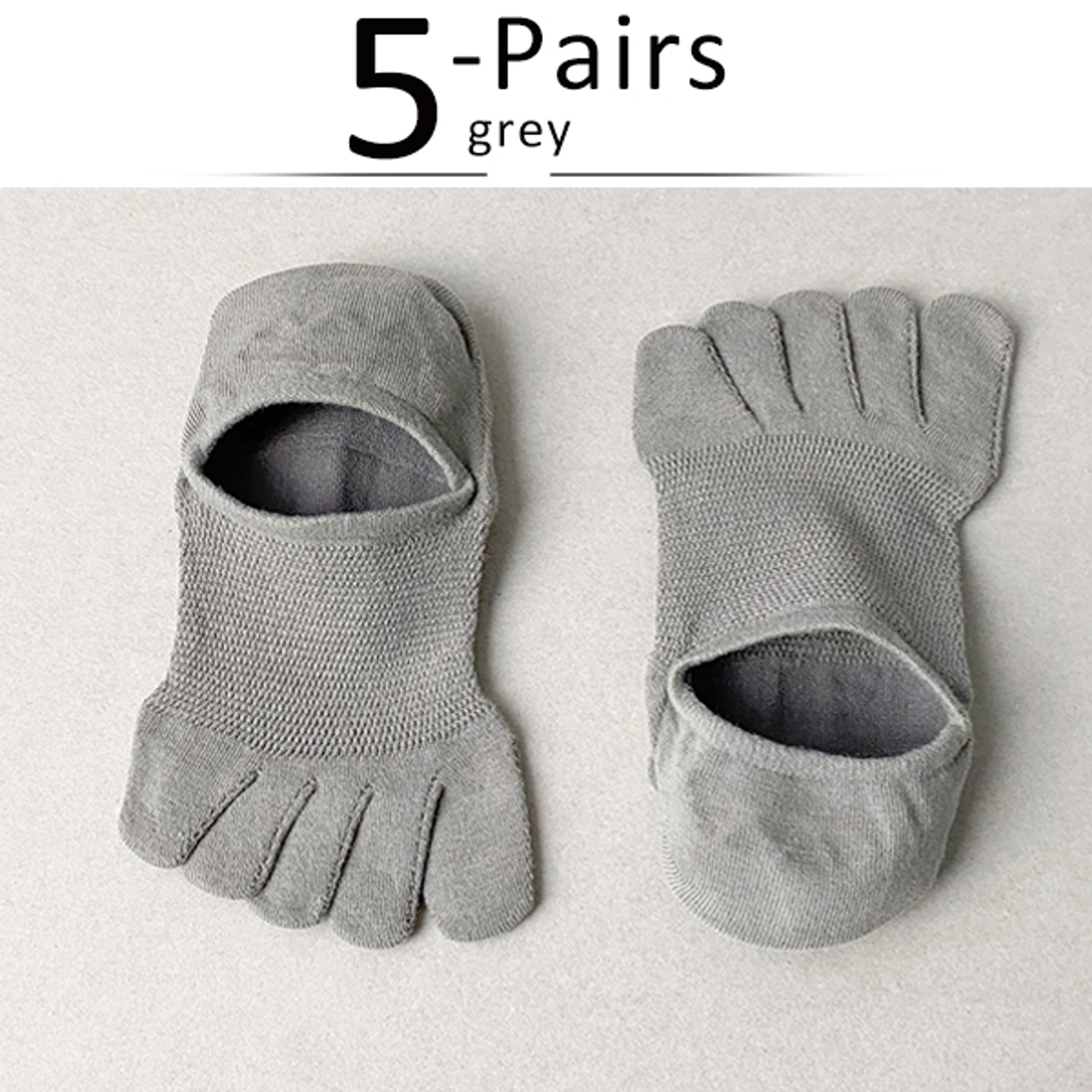 Invisible Toe Socks Summer Thin Cotton Mesh Breathable Soft Elastic Comfort Socks 10