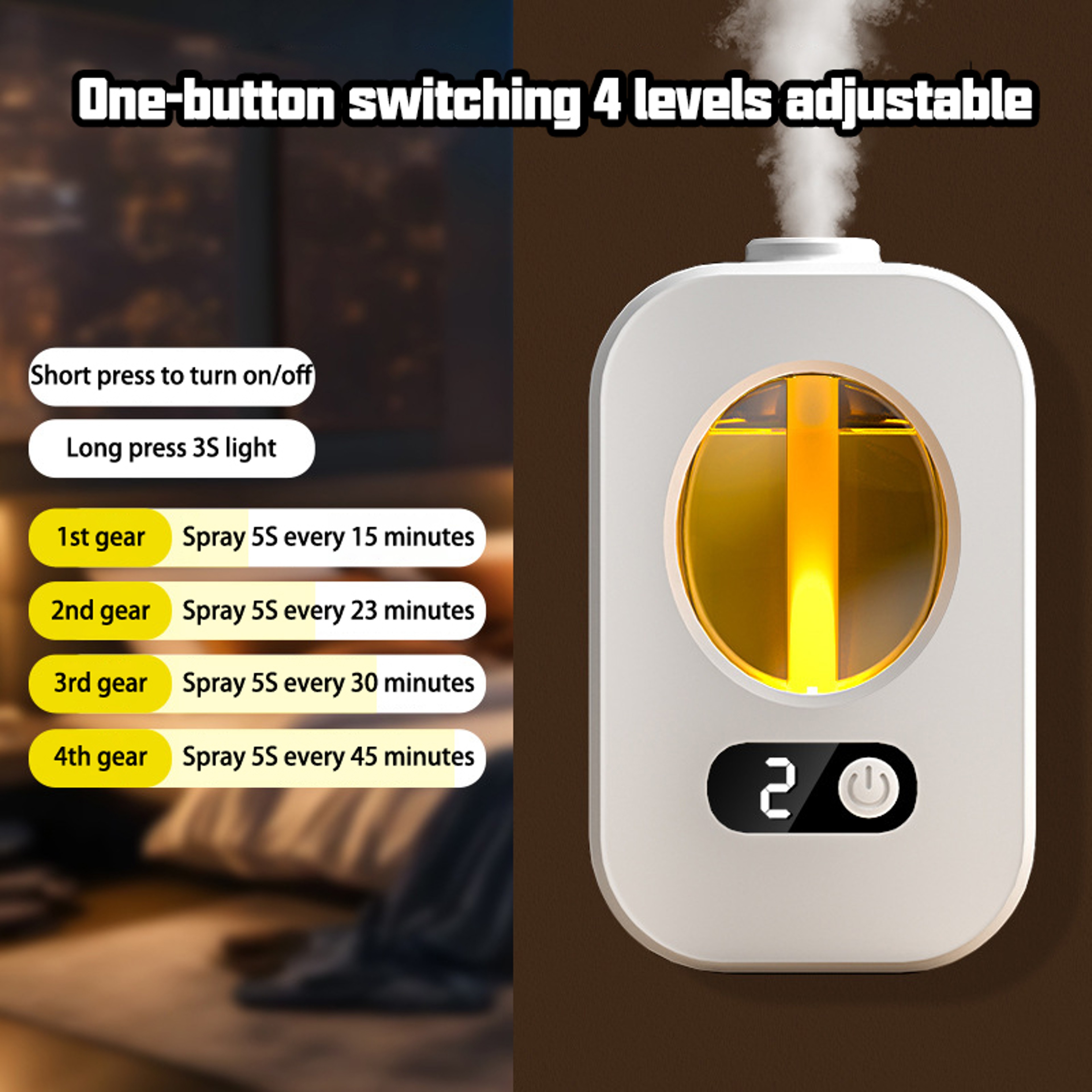 Smart Automatic Air Freshener Dispenser Aromatherapy Diffuser For Bathroom Home And Office 2