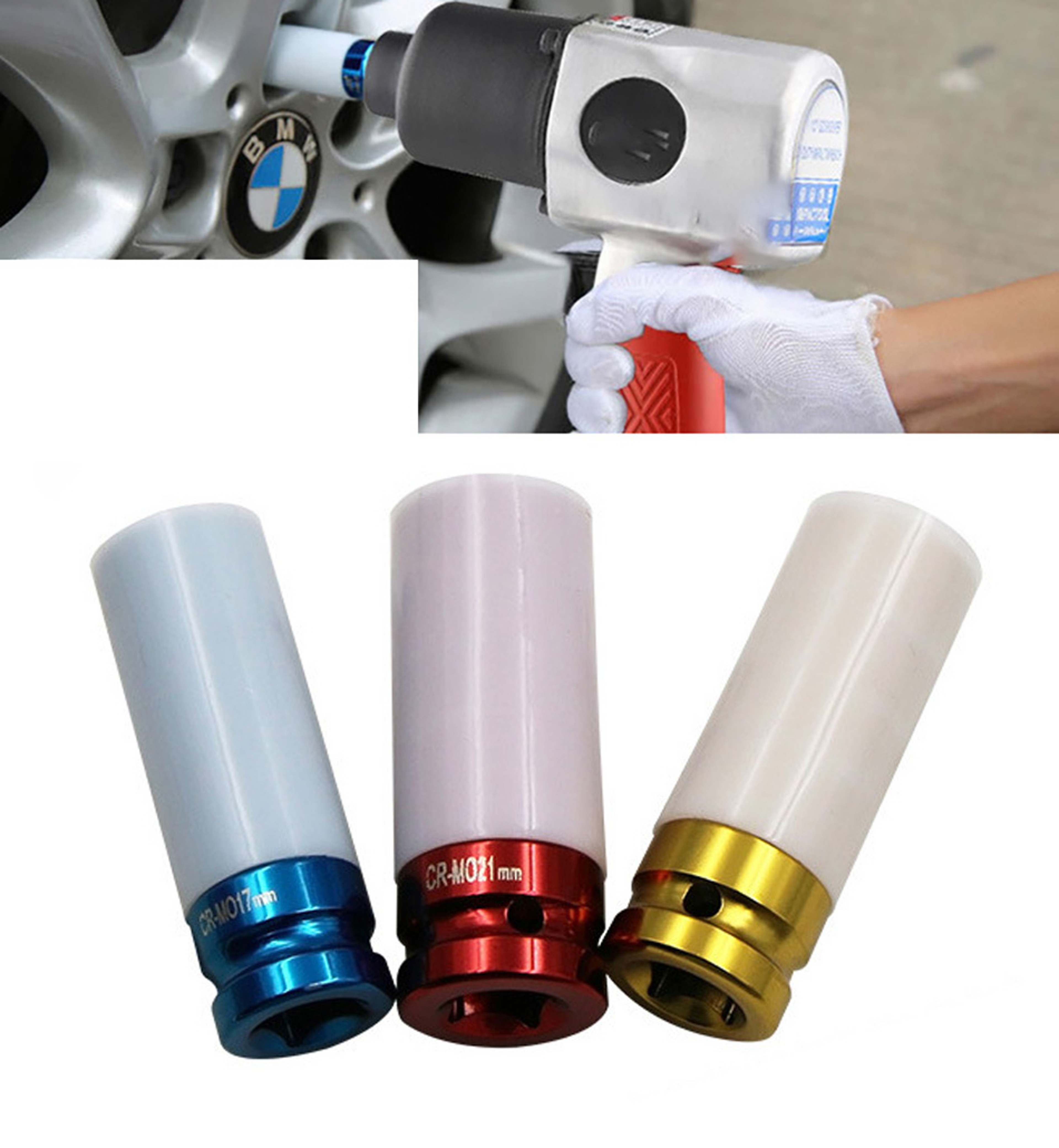 Premium Color Tire Protection Nut Socket Set For Car Wheels 5