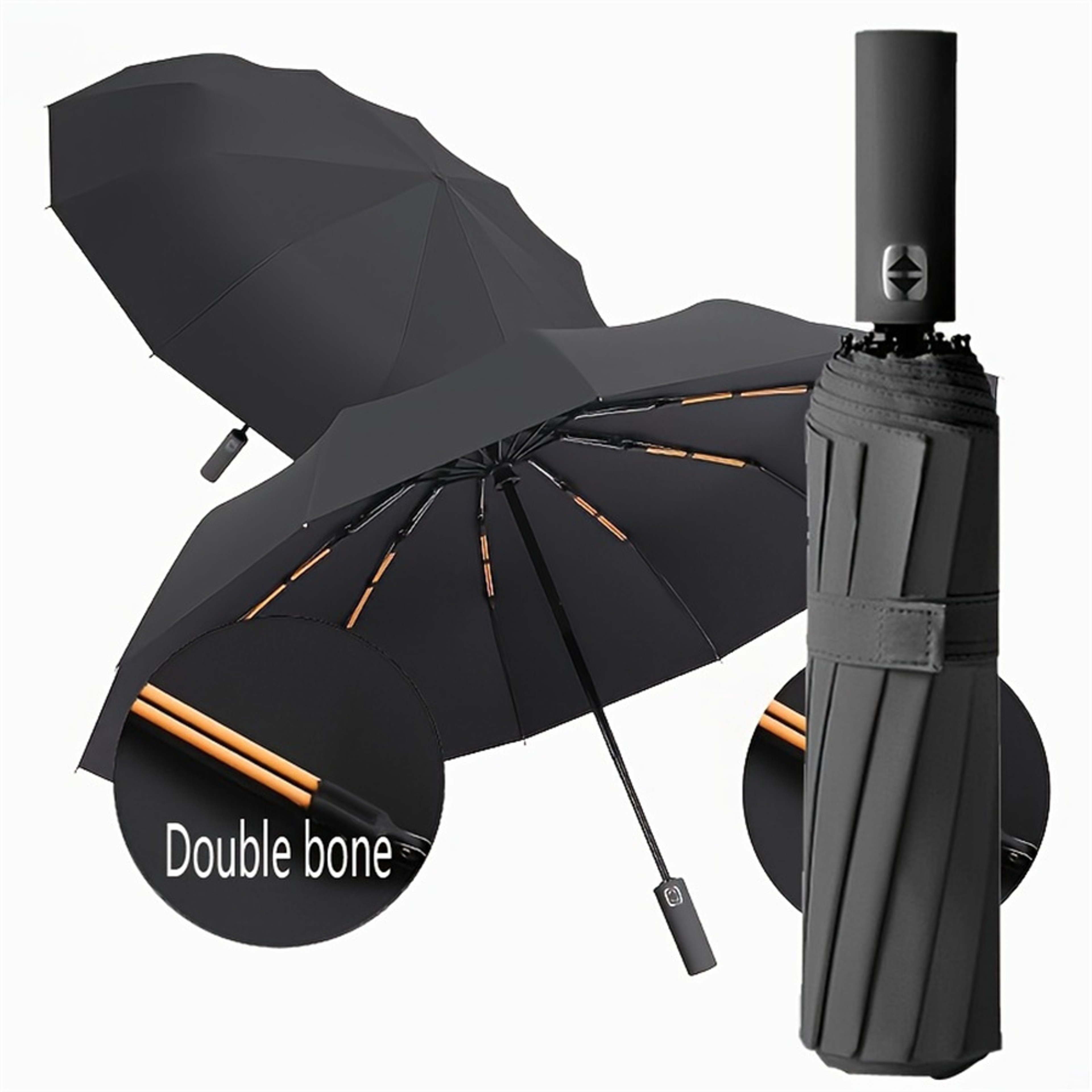 Automatic Folding Umbrella with UV Protection Windproof Compact Travel Umbrella – view 1