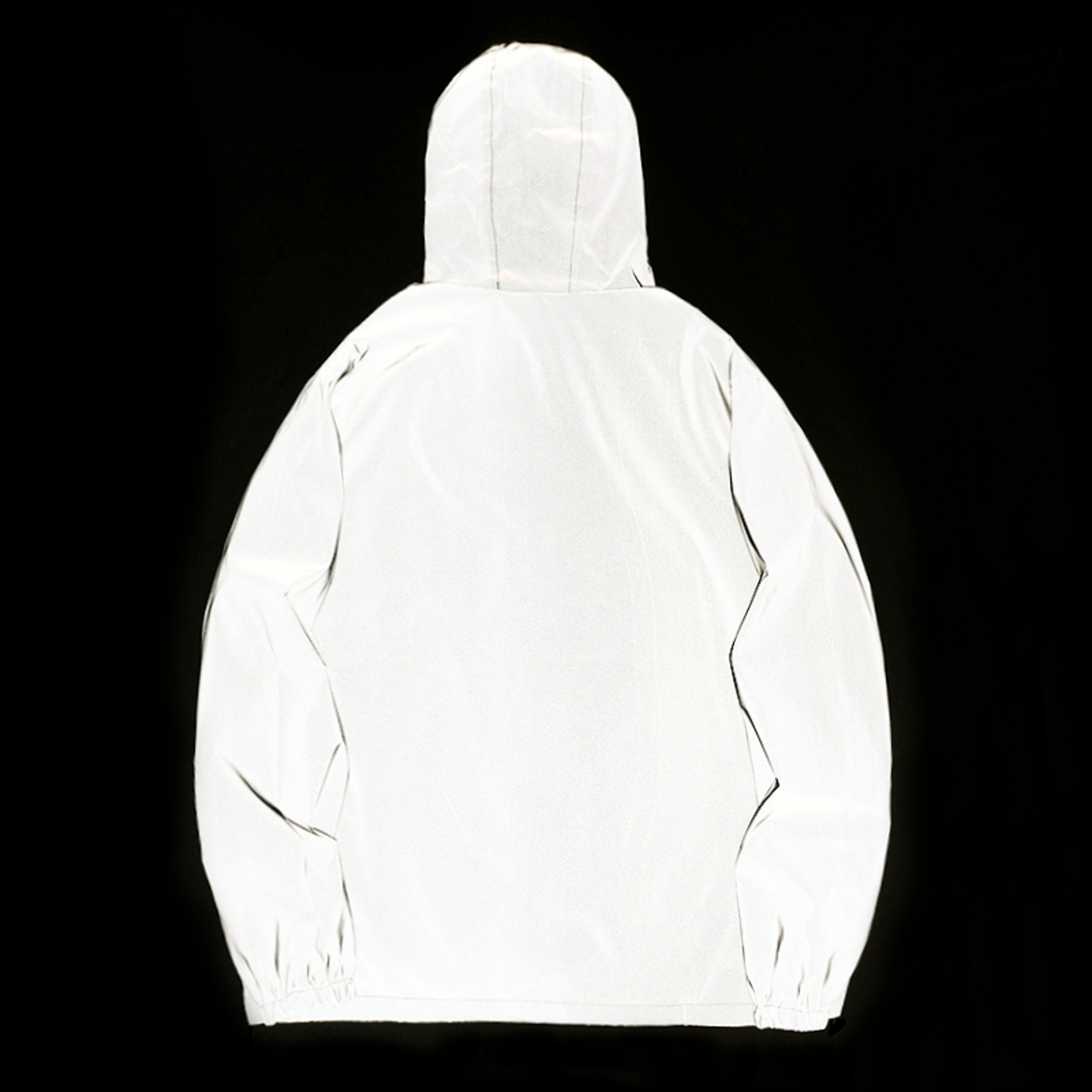 Reflective Hooded Waterproof Windbreaker Jacket For Men Streetwear Night Safety Coat 1