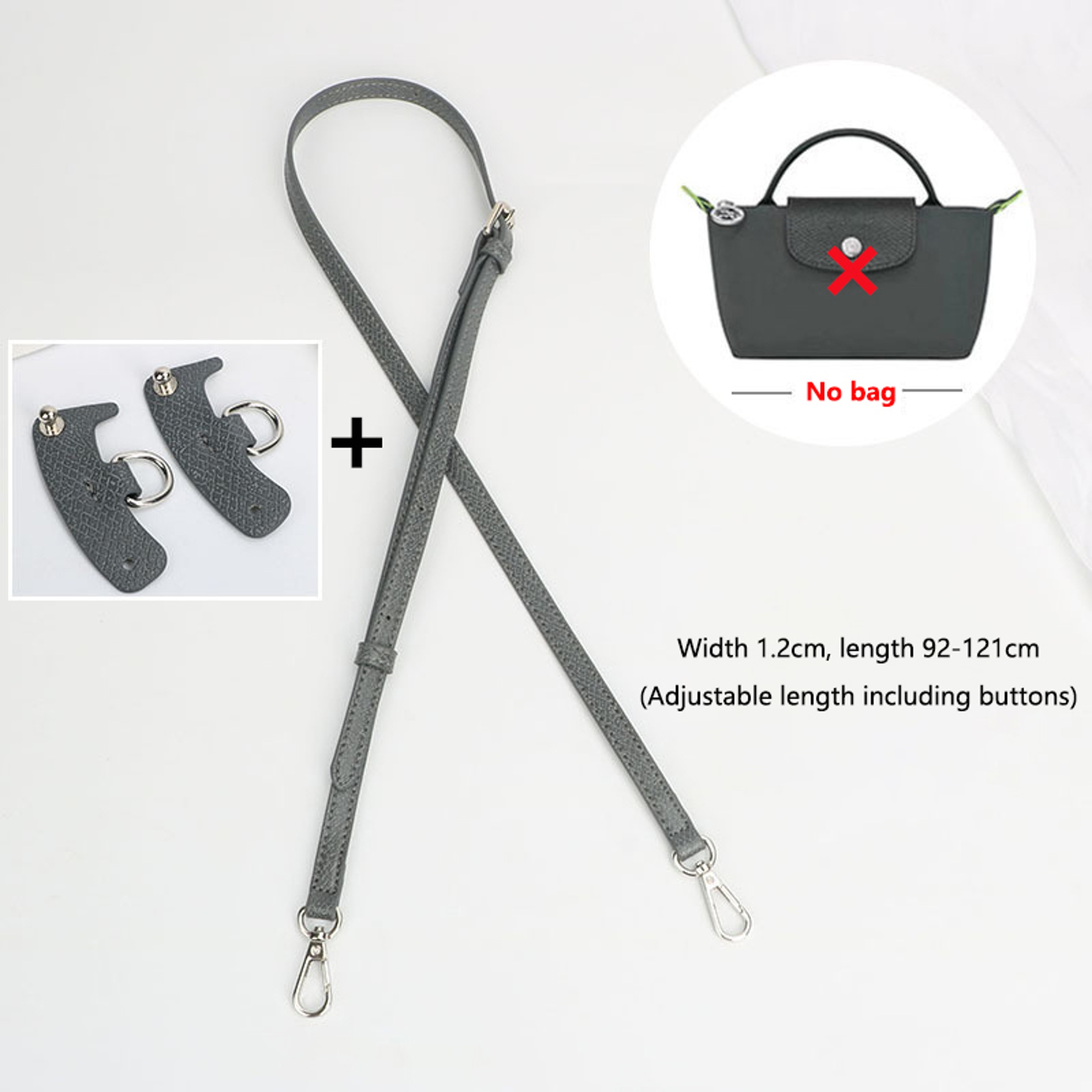 DIY Bag Straps Set for Longchamp Leather Shoulder Crossbody Conversion – view 11